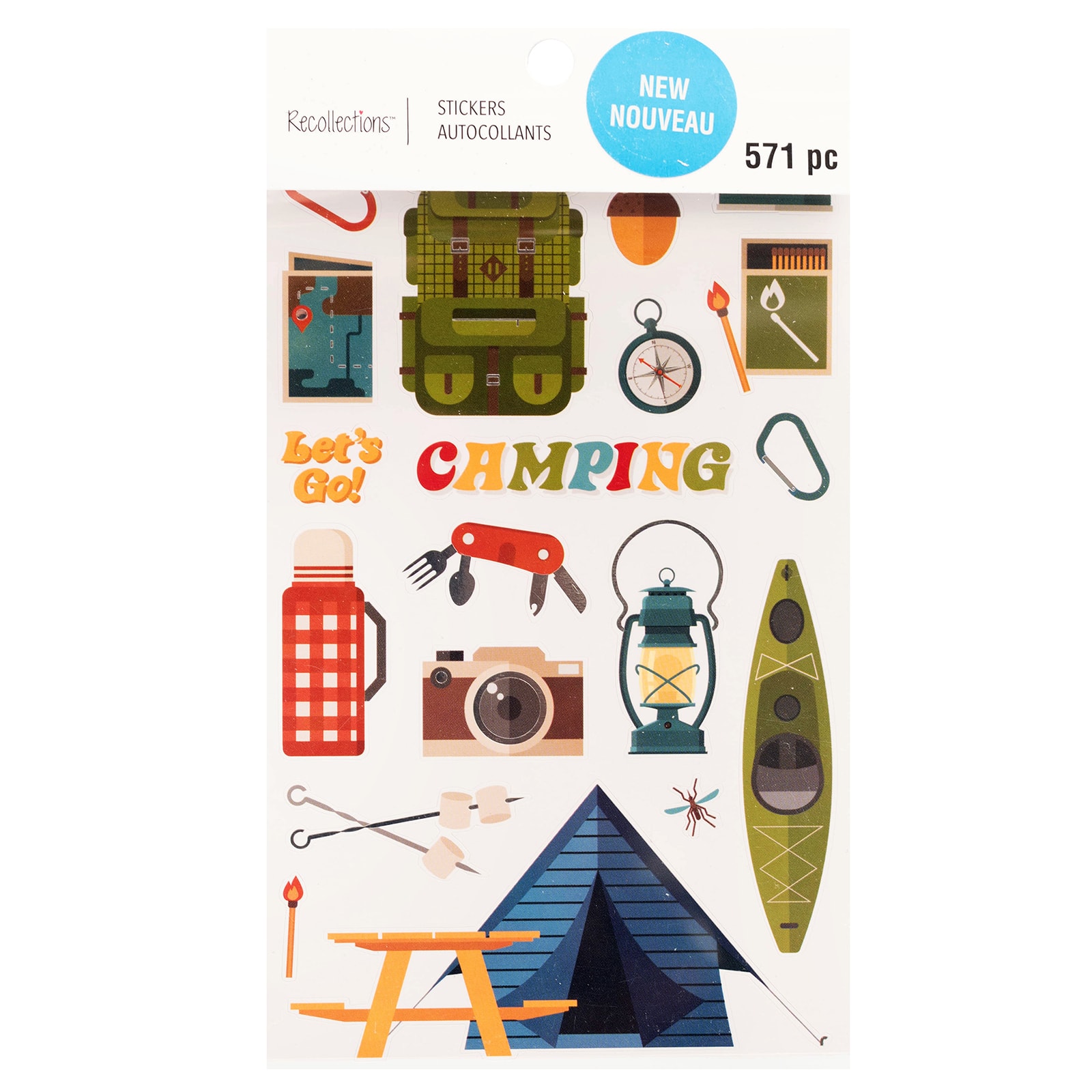 Recollections Camping Stickers - each