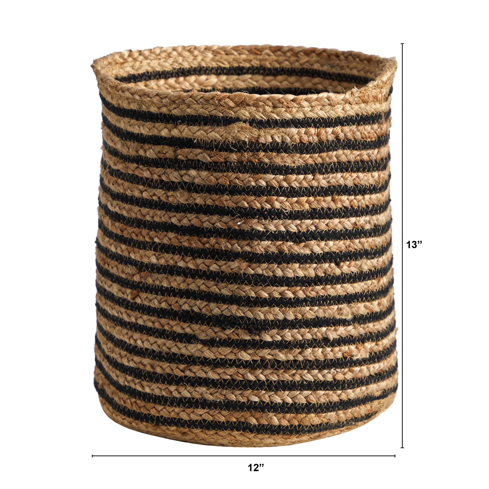 13.5&#x22; Handmade Natural Jute Basket Planter