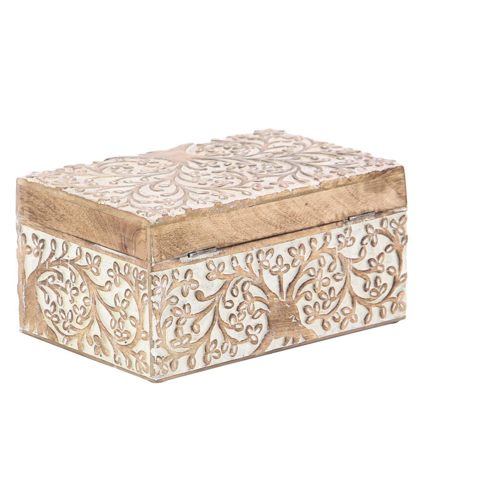 Natural Wooden Botanical Decorative Box Set