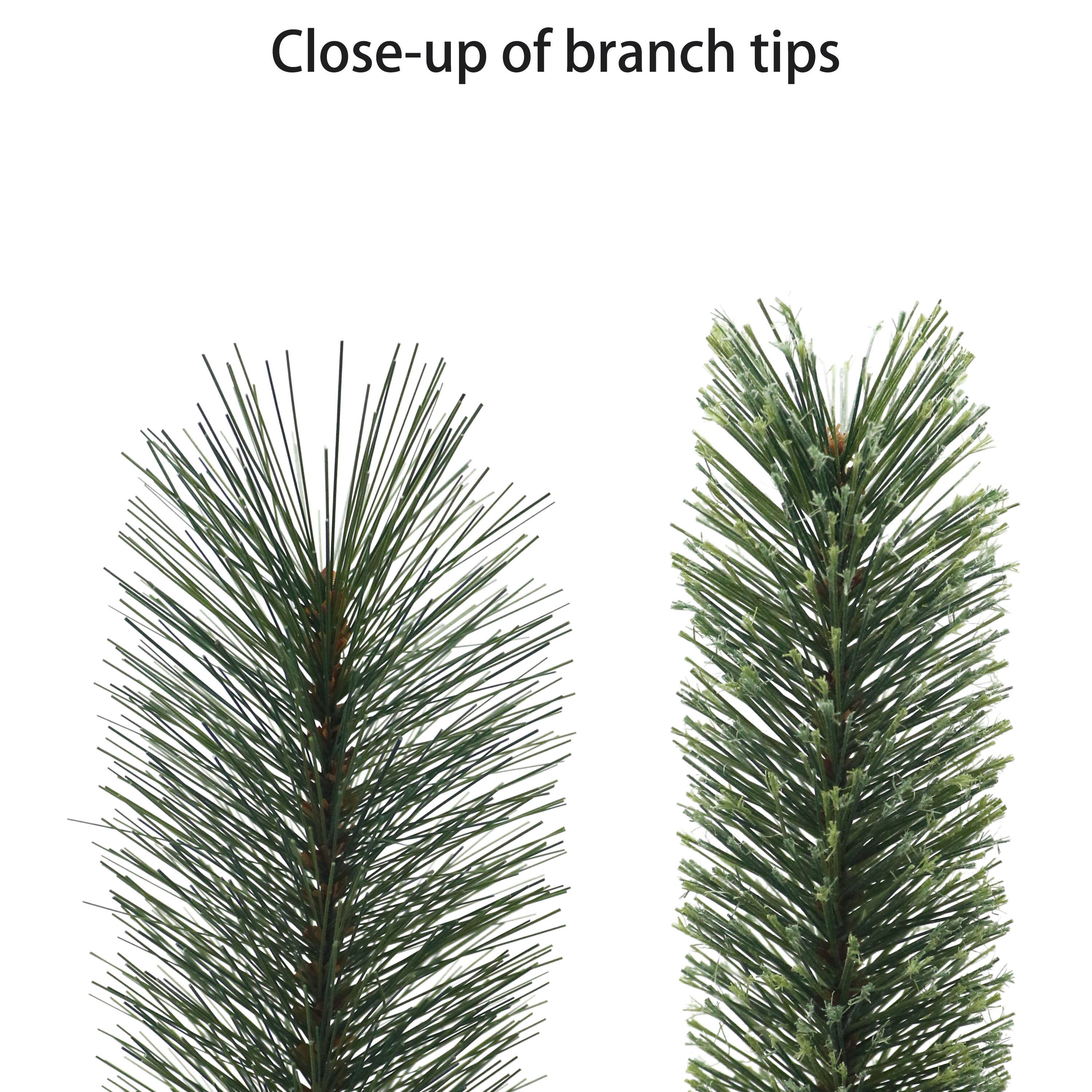 9ft. Pre-Lit Green Artificial Teton Pine Tree, Warm White LED Lights