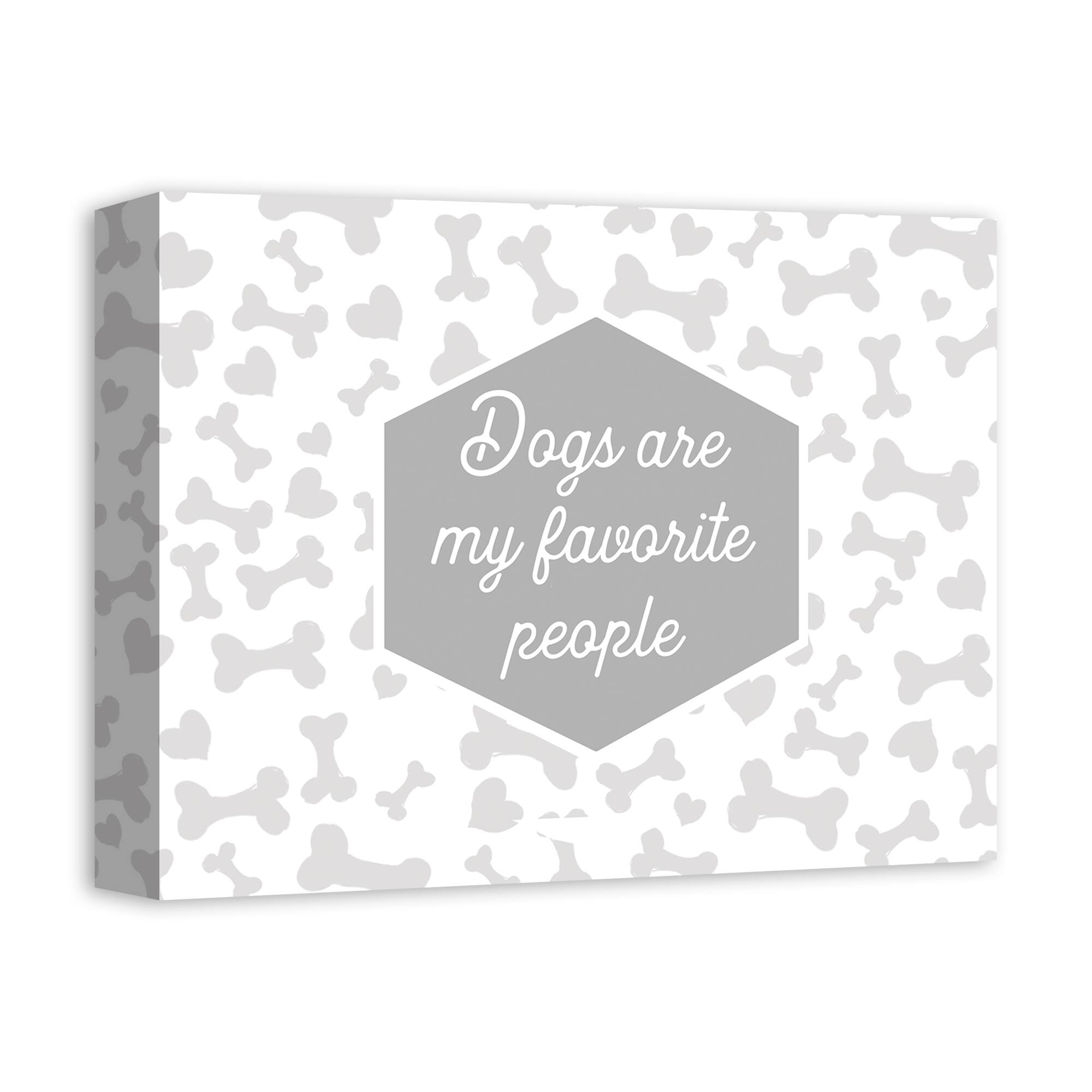 Dogs Are My Favorite People Canvas Wall Art