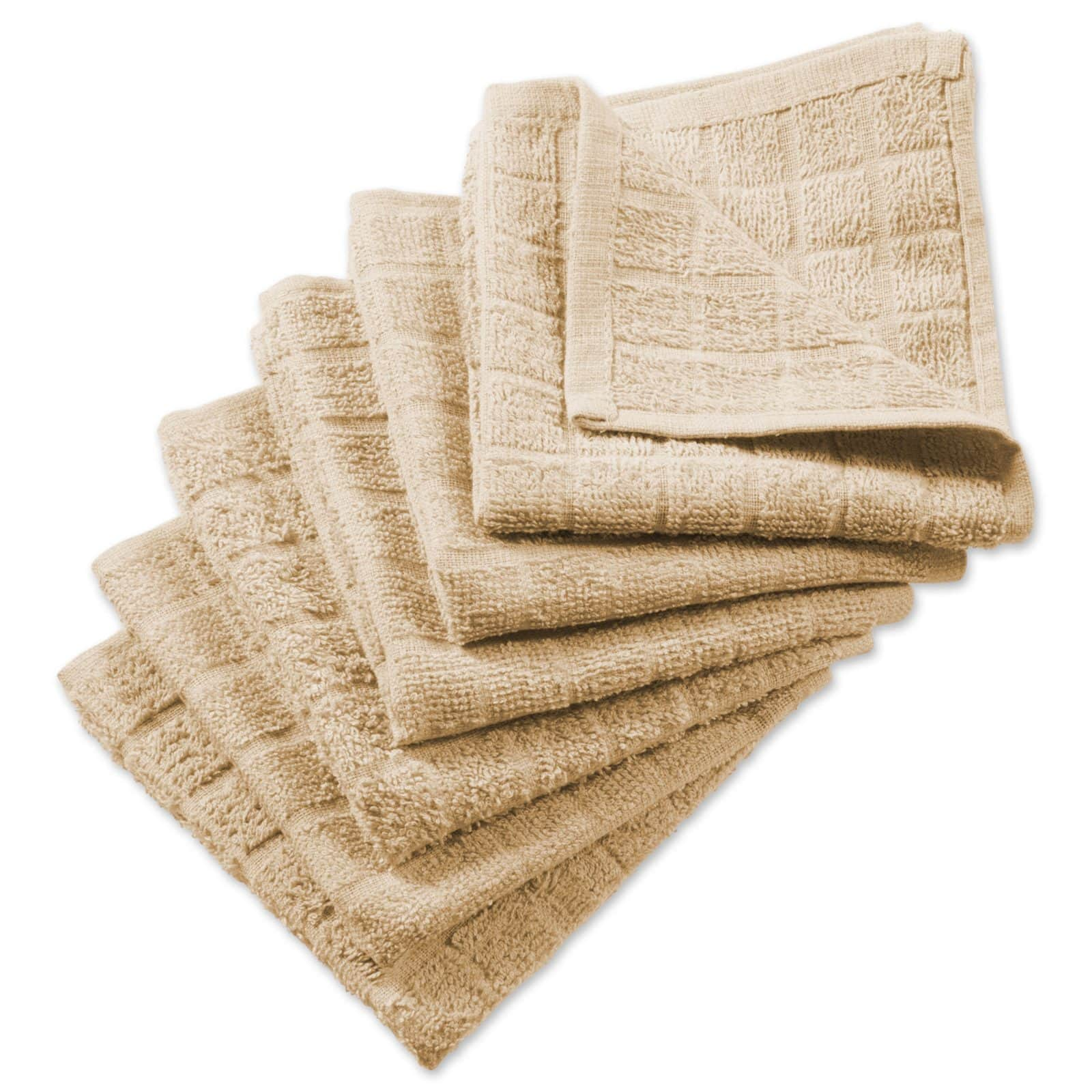 DII® Solid Windowpane Terry Dishcloth Set