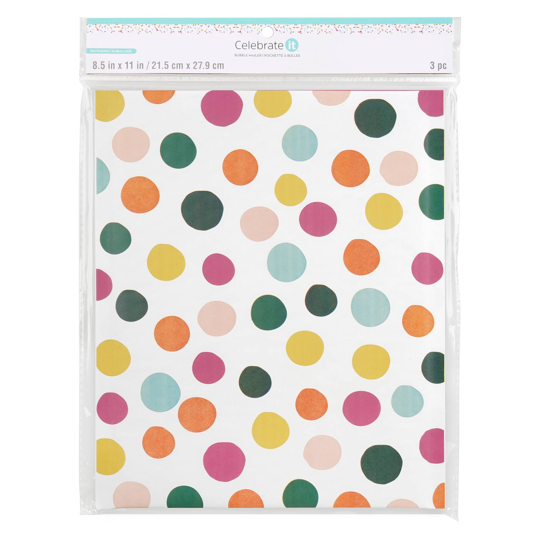 8.5" x 11" Polka Dot Bubble Mailers by Celebrate It™ | Michaels