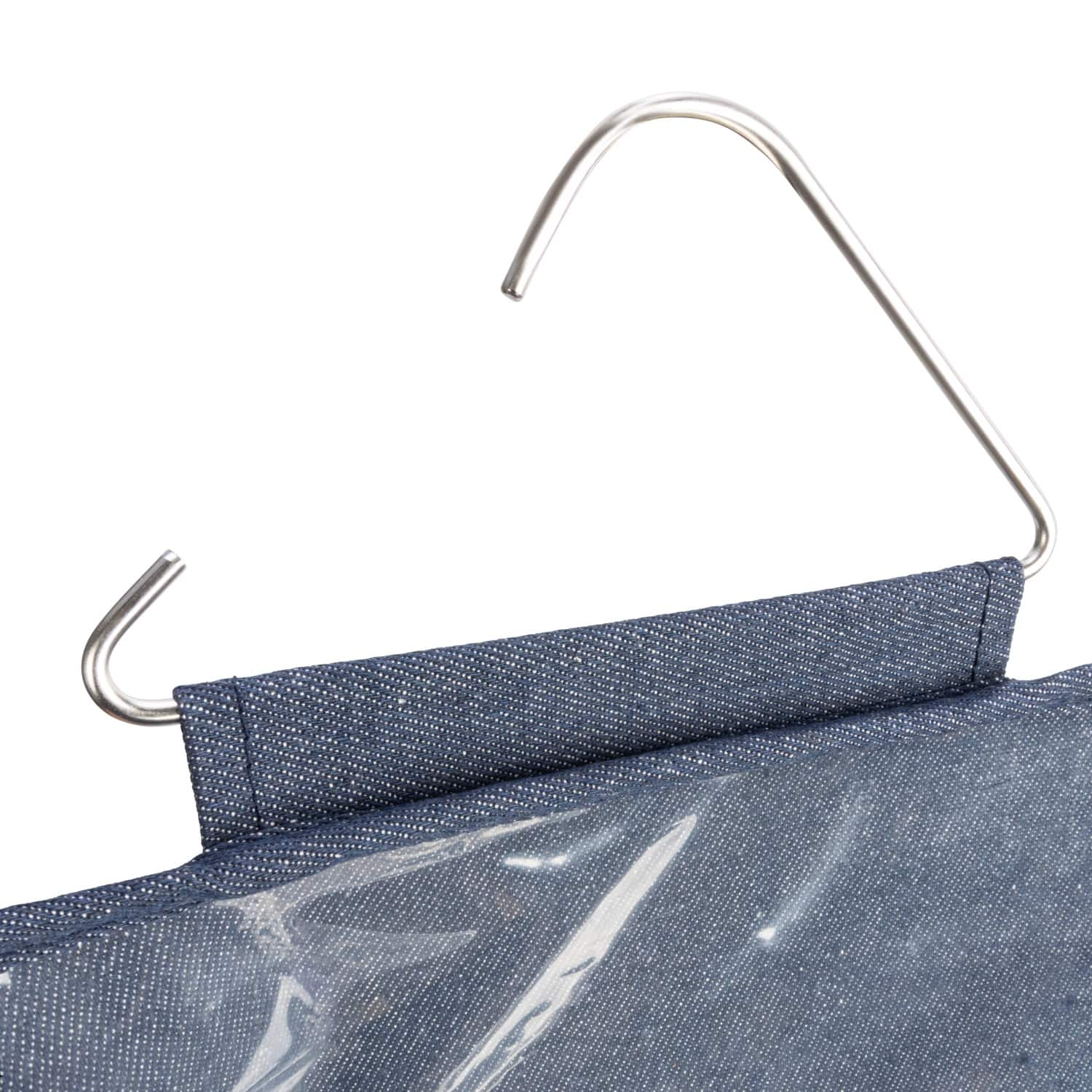 Household Essentials 59.75&#x22; Denim Cotton Blend &#x26; Plastic Over-the-Door 20 Pocket Shoe Organizer