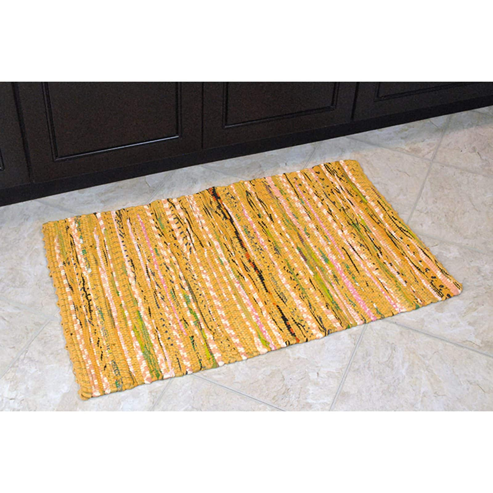 DII&#xAE; Multi Mustard Rag Rug, 4ft. x 6ft.