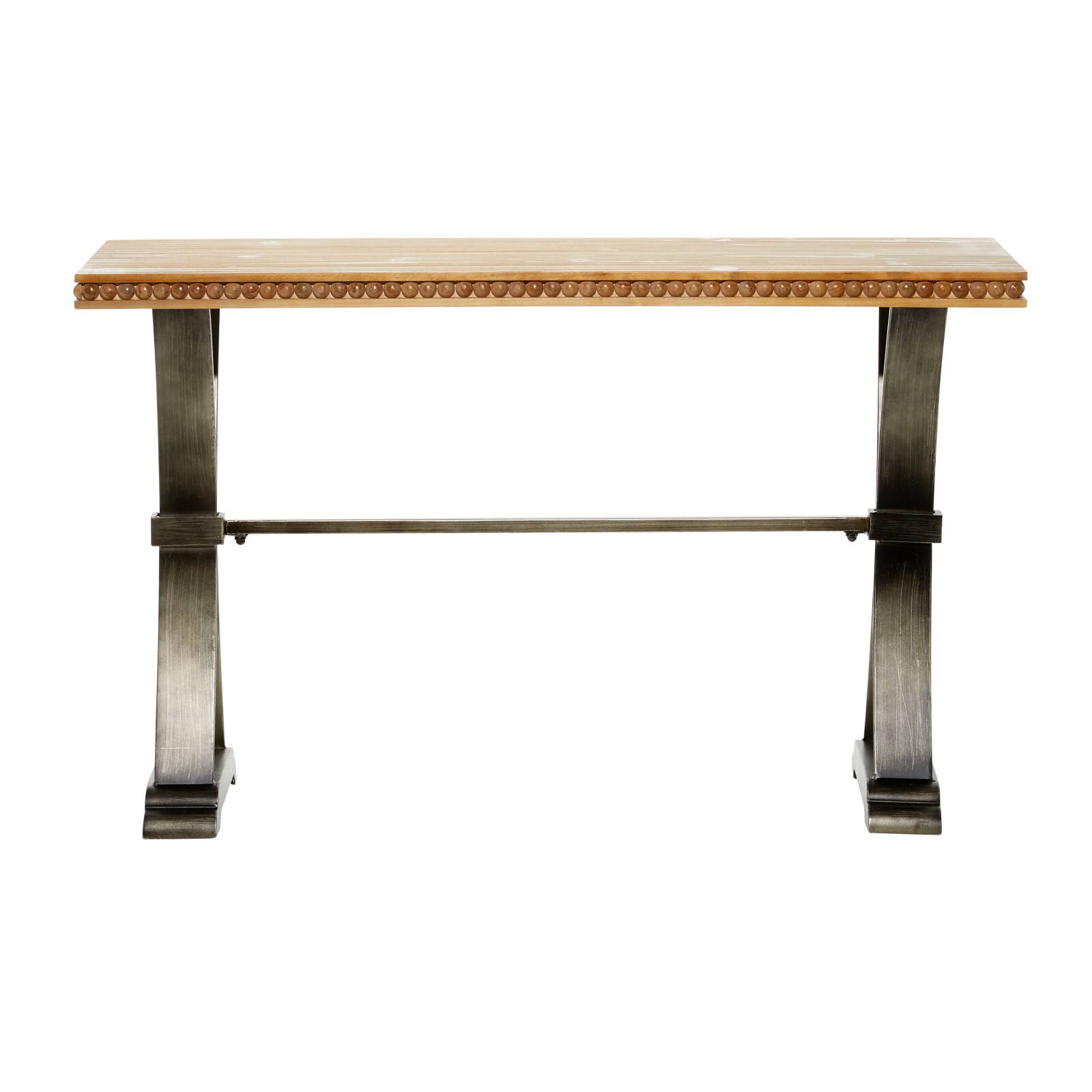 Brown Industrial Wood Console Table, 31&#x22; x 51&#x22;