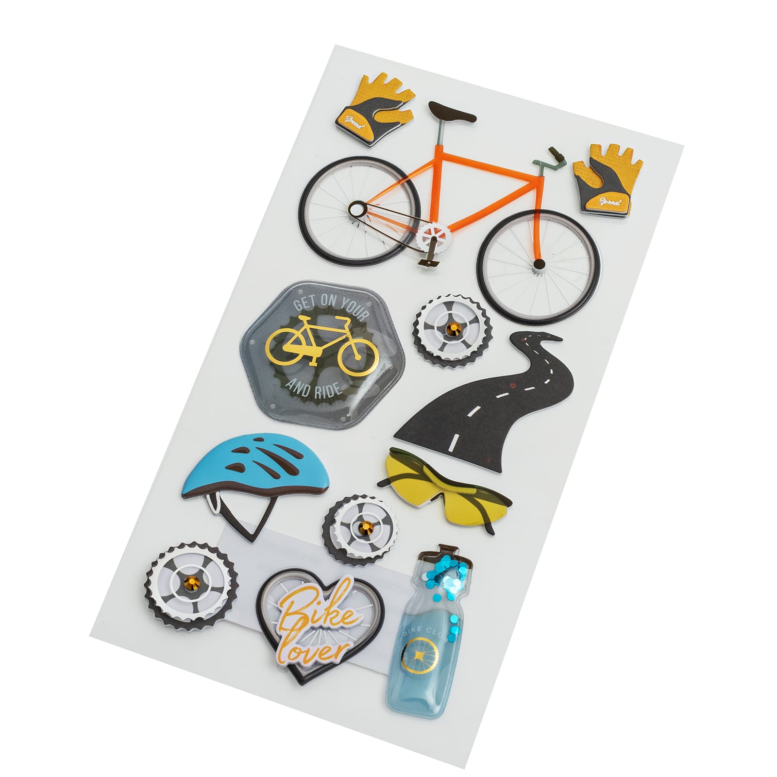 12 Pack: Cycling Dimensional Stickers by Recollections™