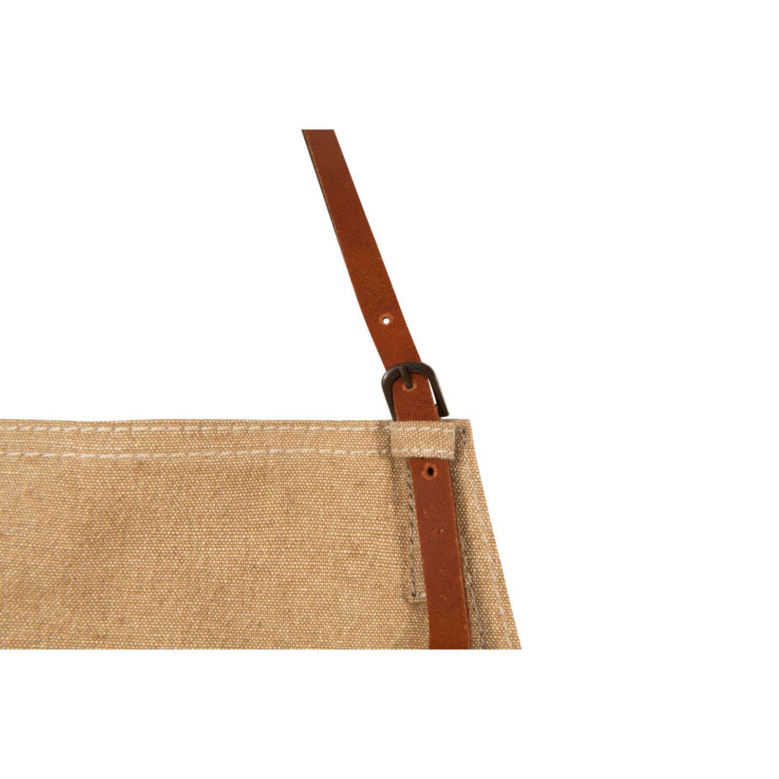 Hello Honey&#xAE; Khaki Apron with Pockets &#x26; Leather Ties