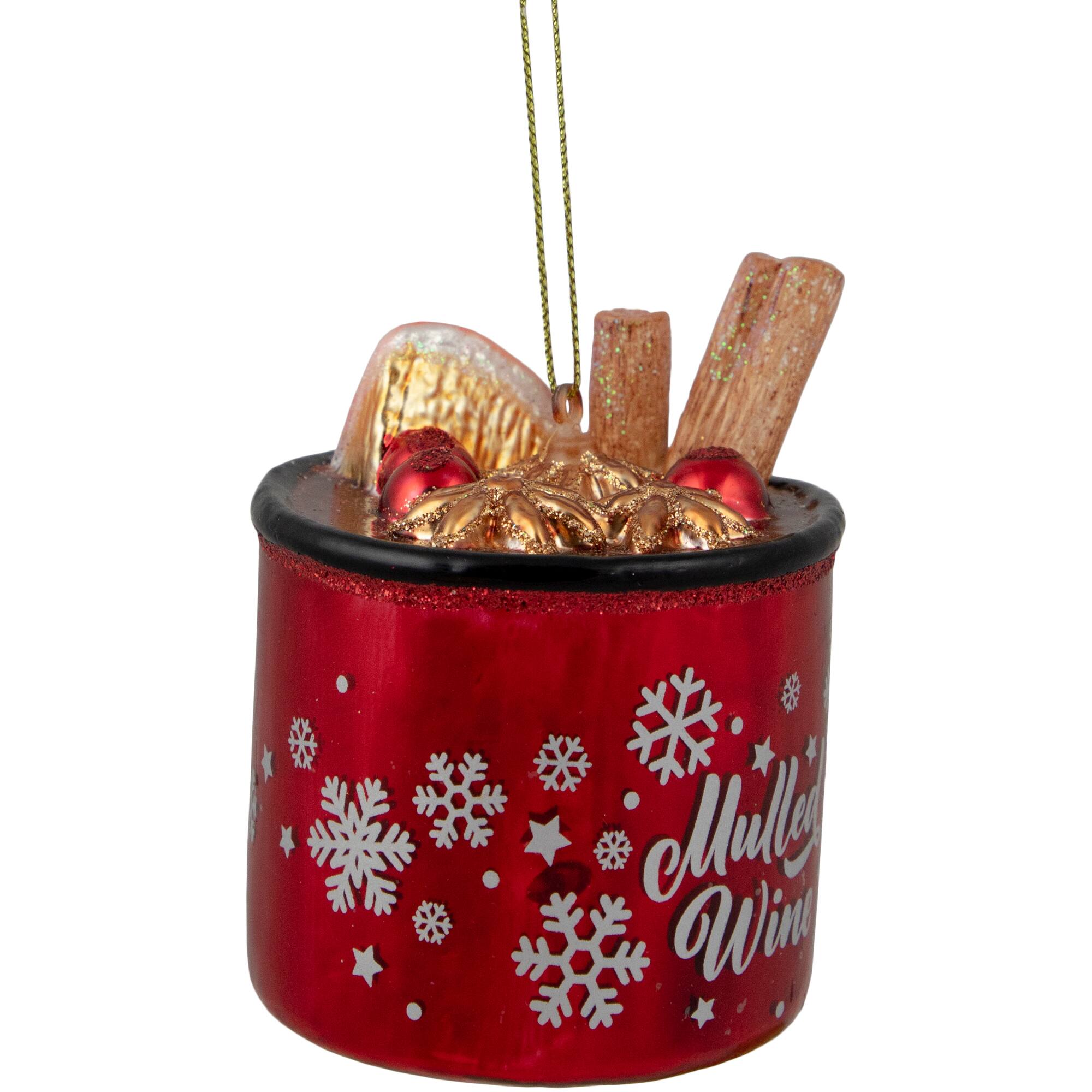 4&#x22; Mulled Wine Glass Christmas Ornament