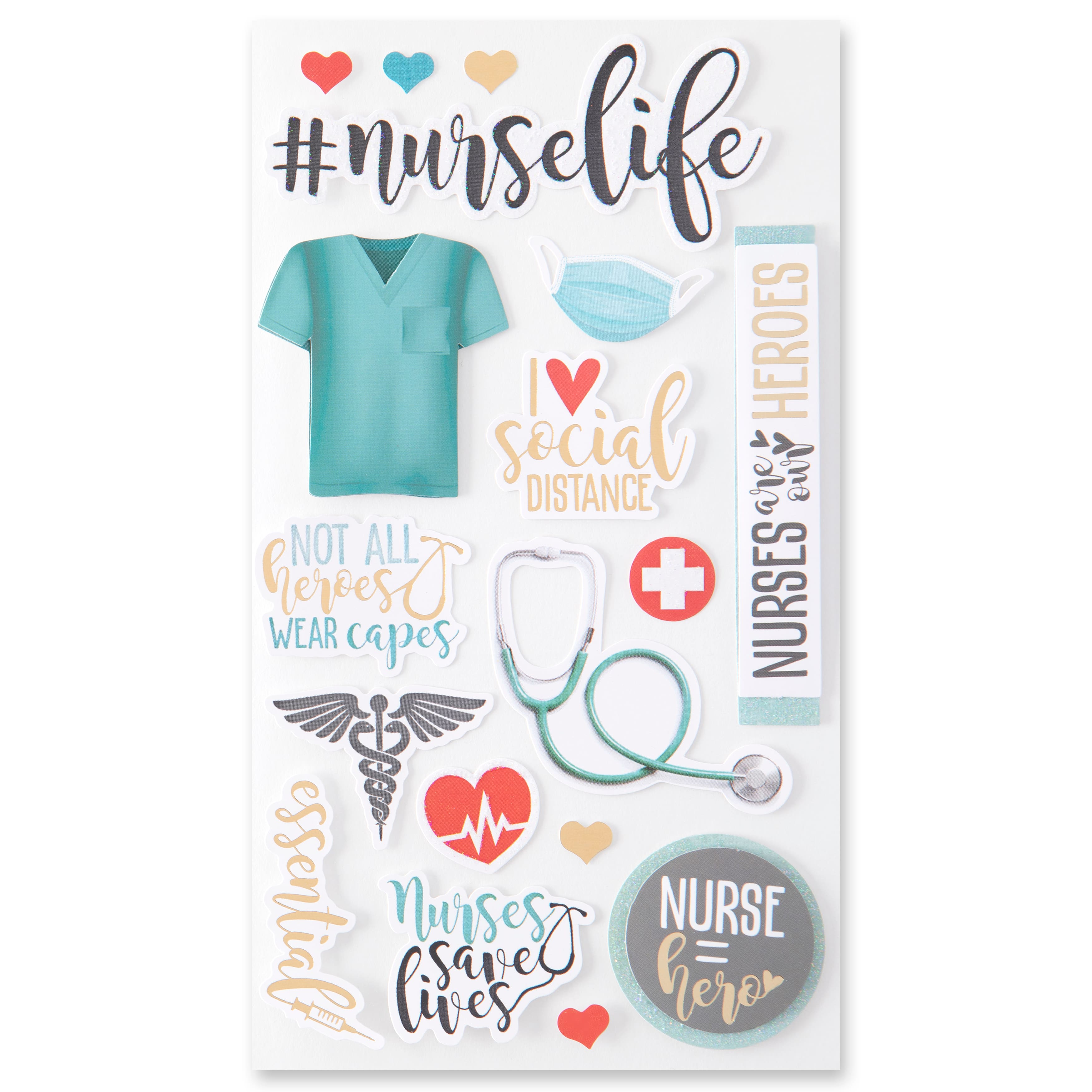 Nurse Life Dimensional Stickers by Recollections&#x2122;