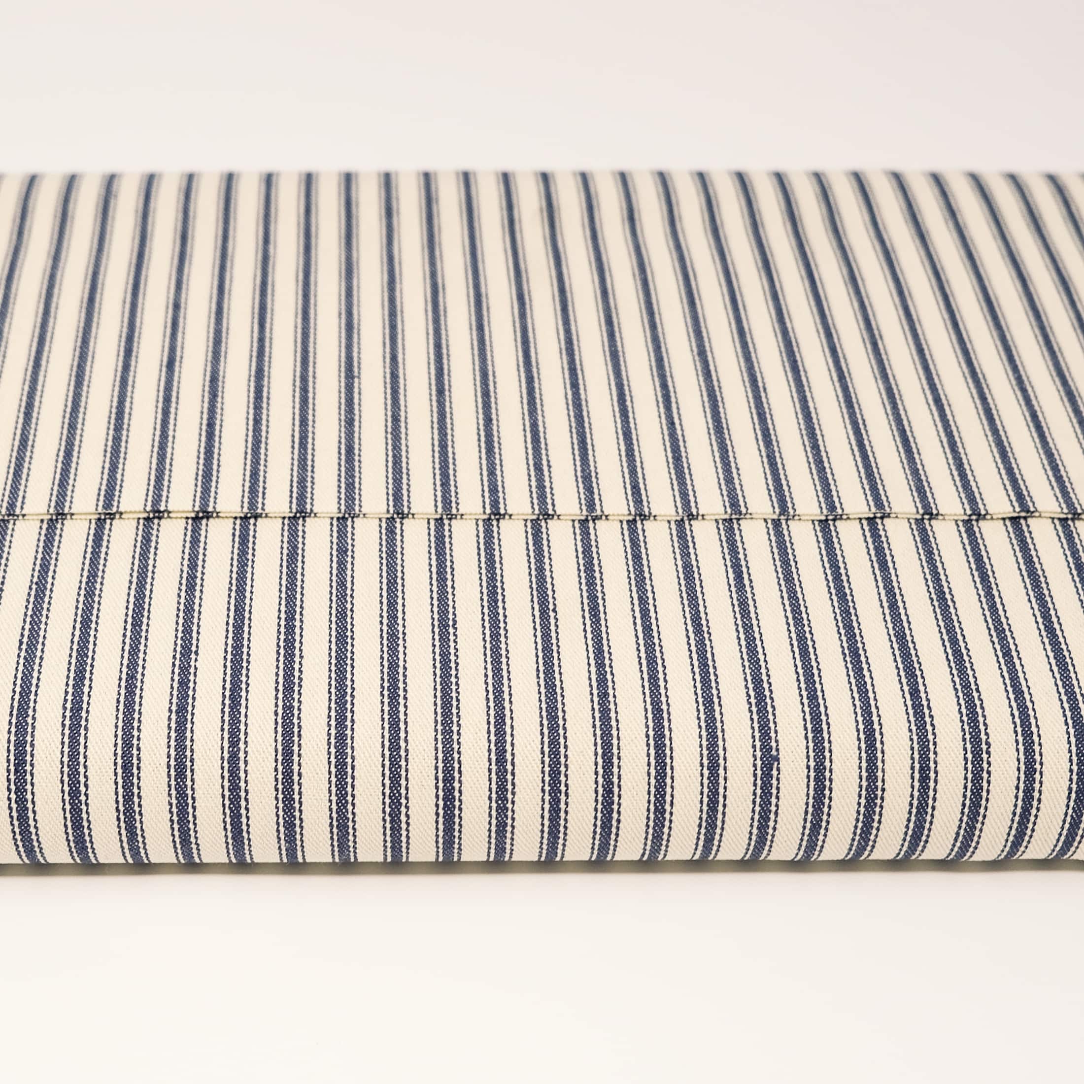 Roc-Lon Woven Stripe Ticking Navy Fabric