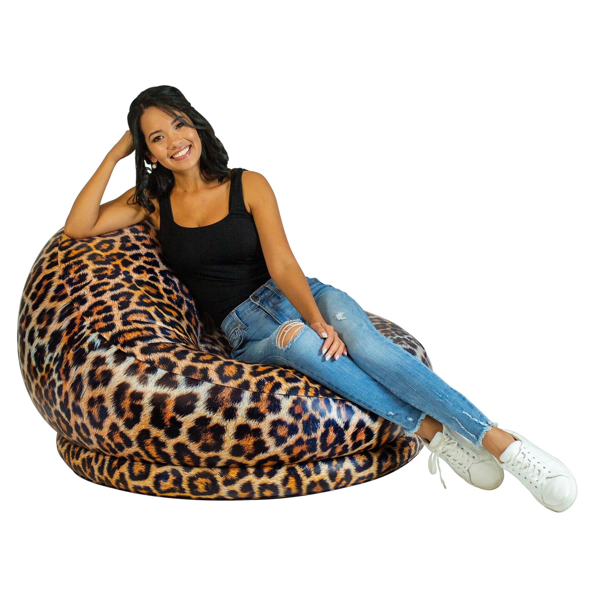 AirCandy Safari Leopard Print Inflatable Chair