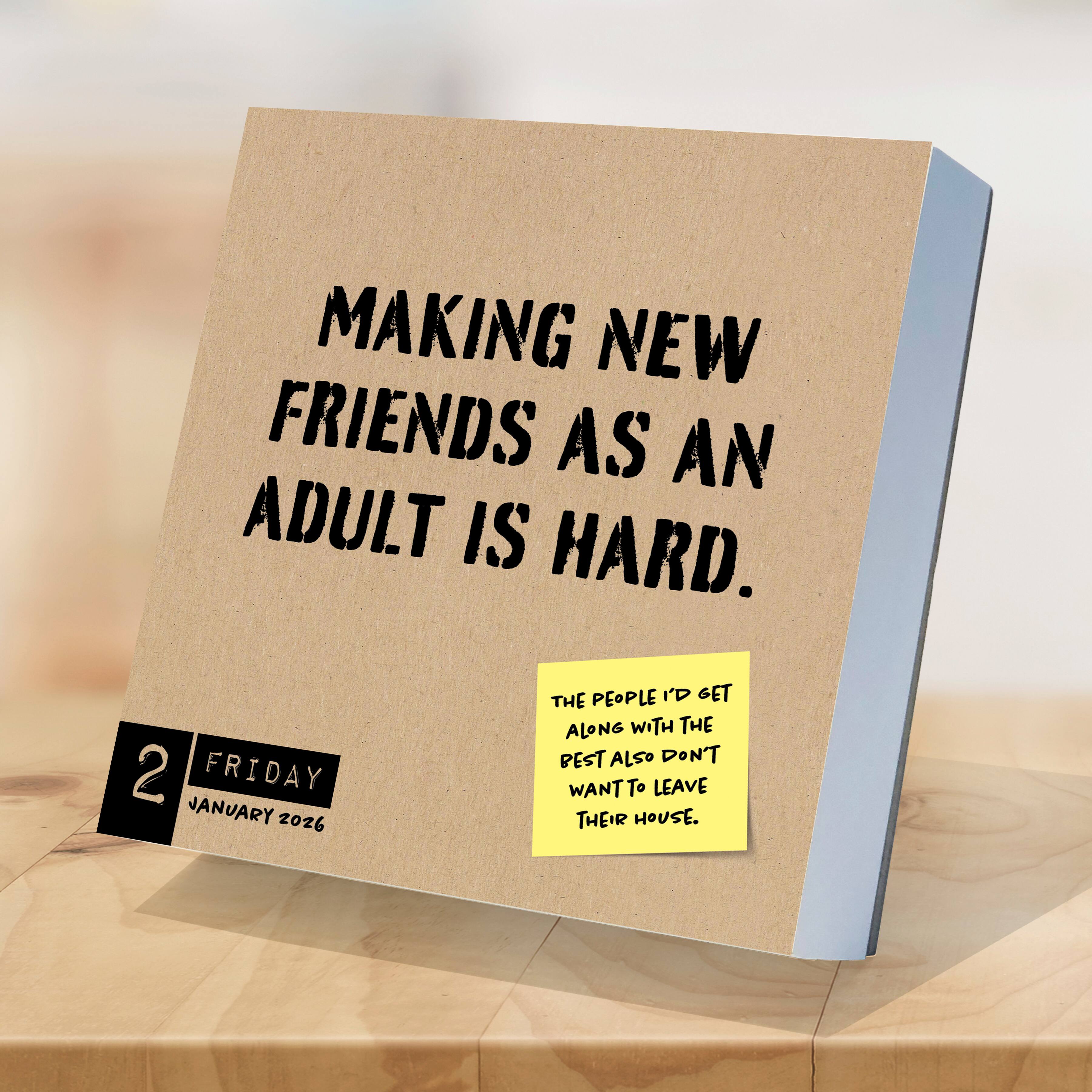 2026 Anti Affirmations/Daily Sarcasm Daily Desktop Calendar