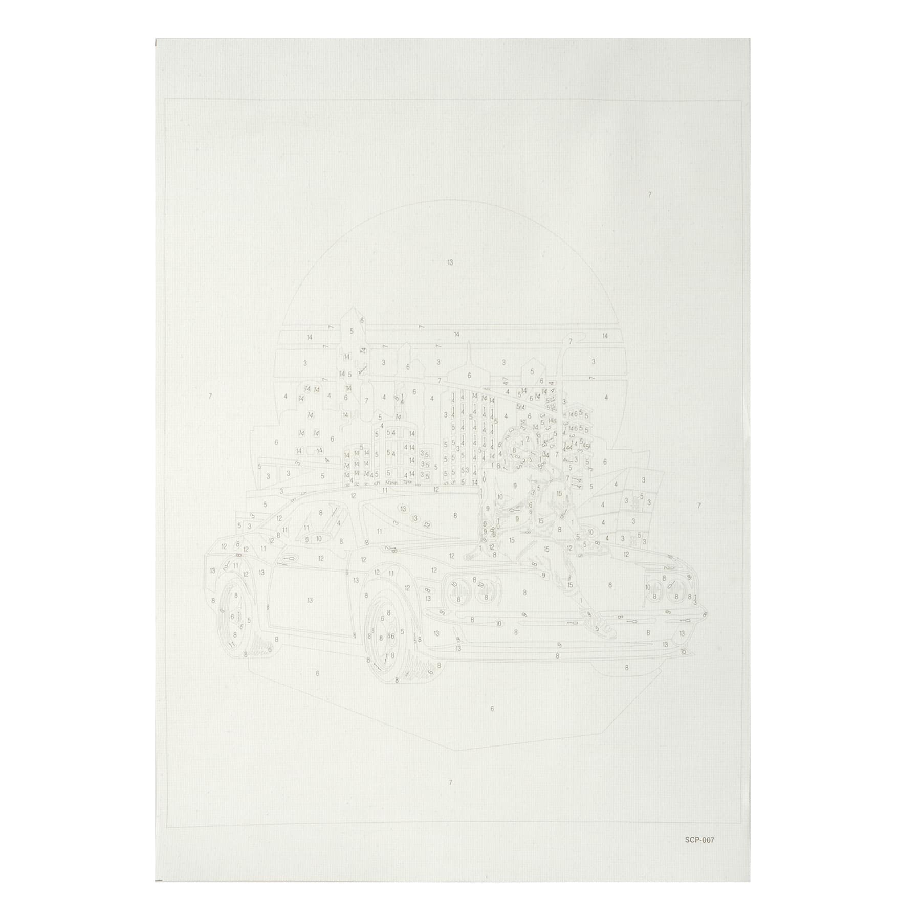 8" x 10" Car Poster Paint-by-Number Kit with Wood Display Hanger by Artist's Loft®