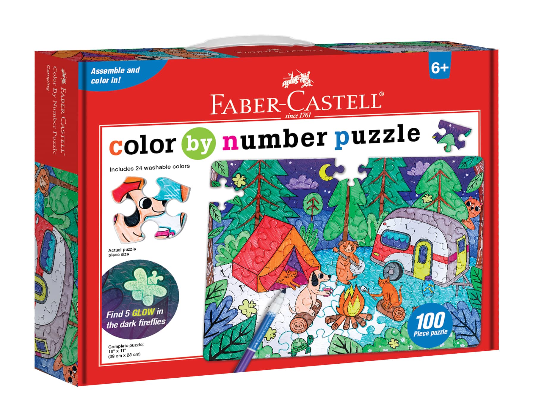 Creativity for Kids Color By Number Puzzles Camping Kit