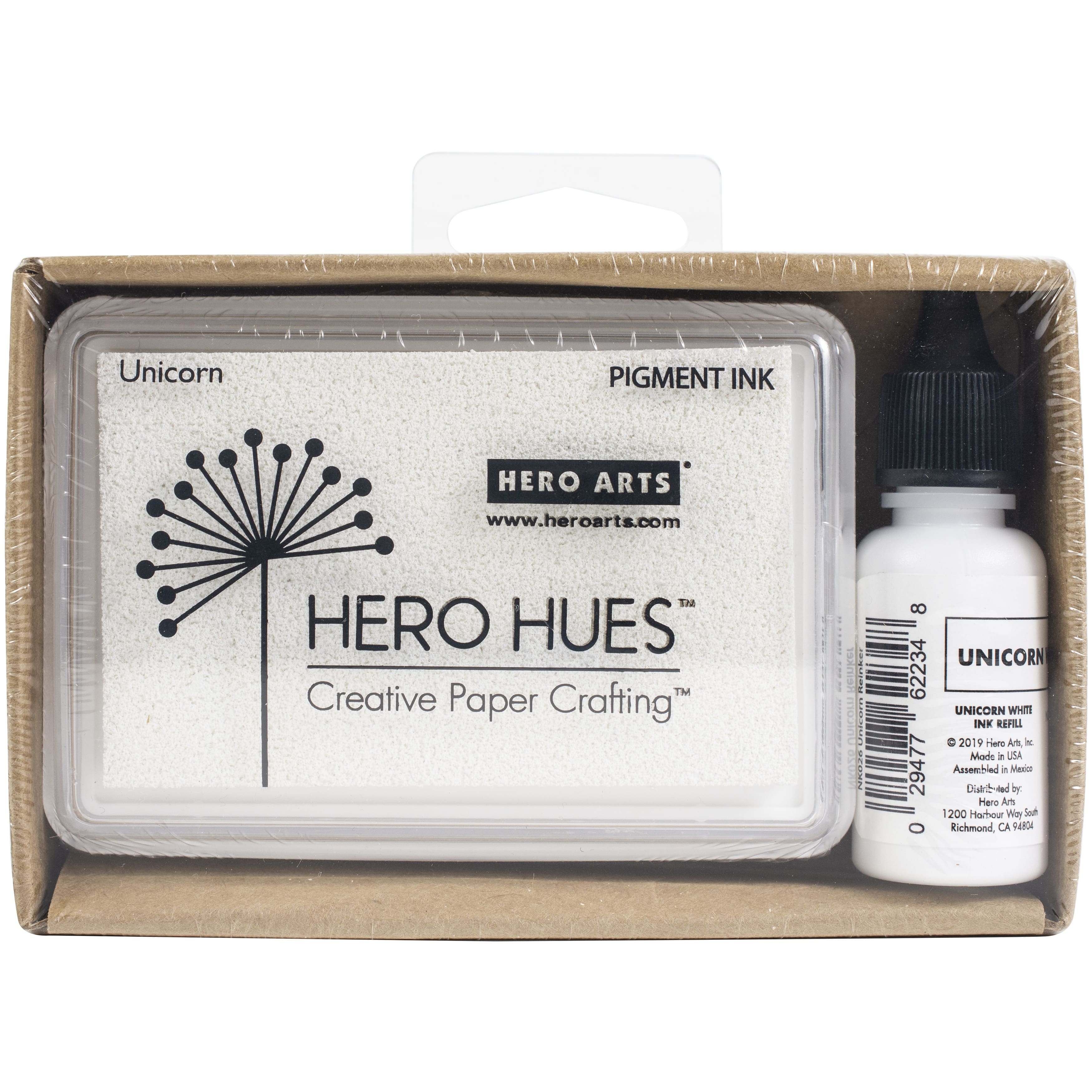 Hero Arts Unicorn White Dye Ink Pad Reinker Bundle