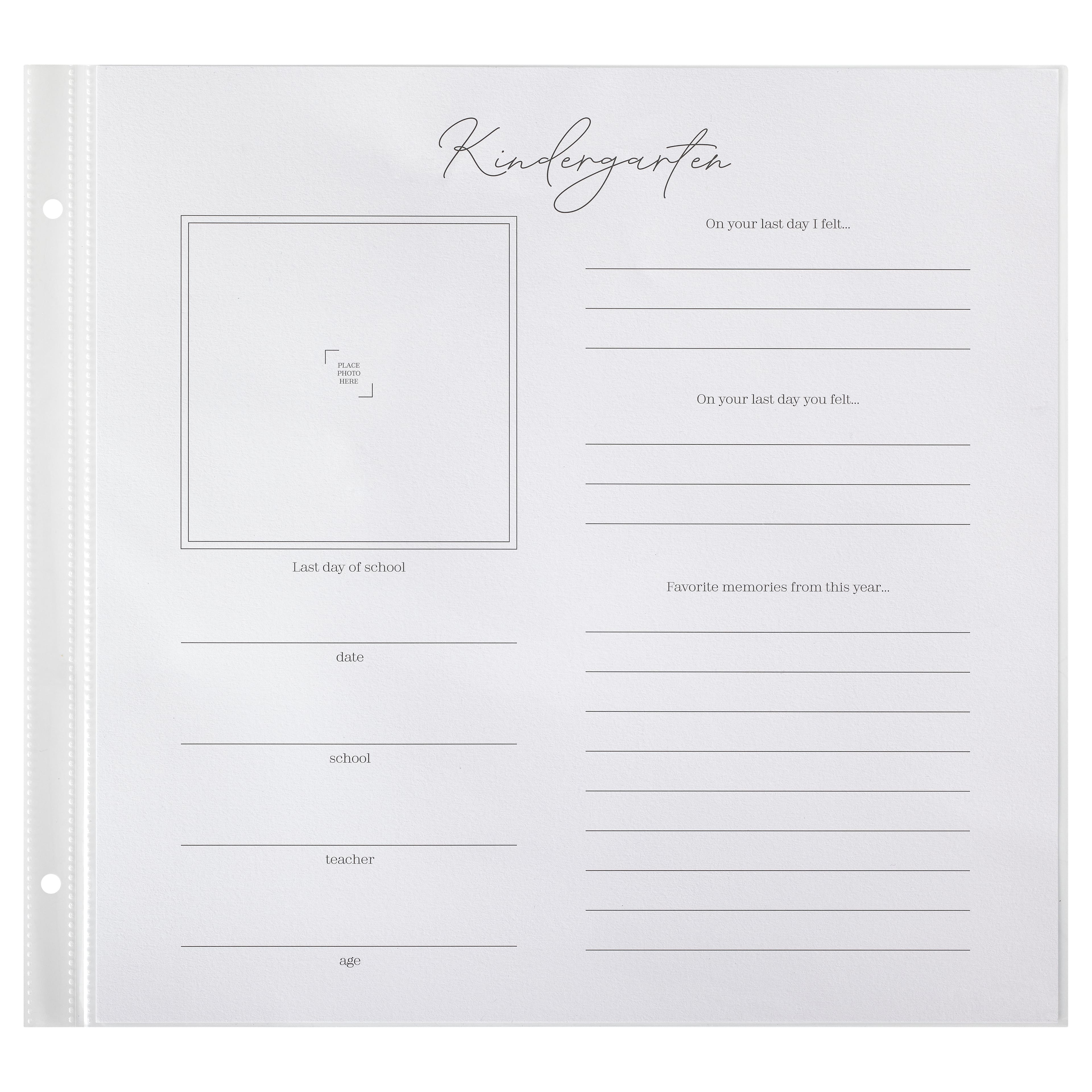 6 Pack: 12&#x22; x 12&#x22; School Years Guided Scrapbook Layouts by Recollections&#x2122;