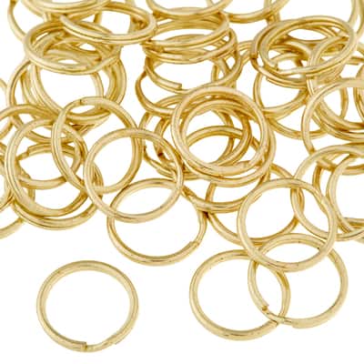 Buy in Bulk - 12 Pack: Split Rings by Bead Landing™, 12mm, Color: Gold ...