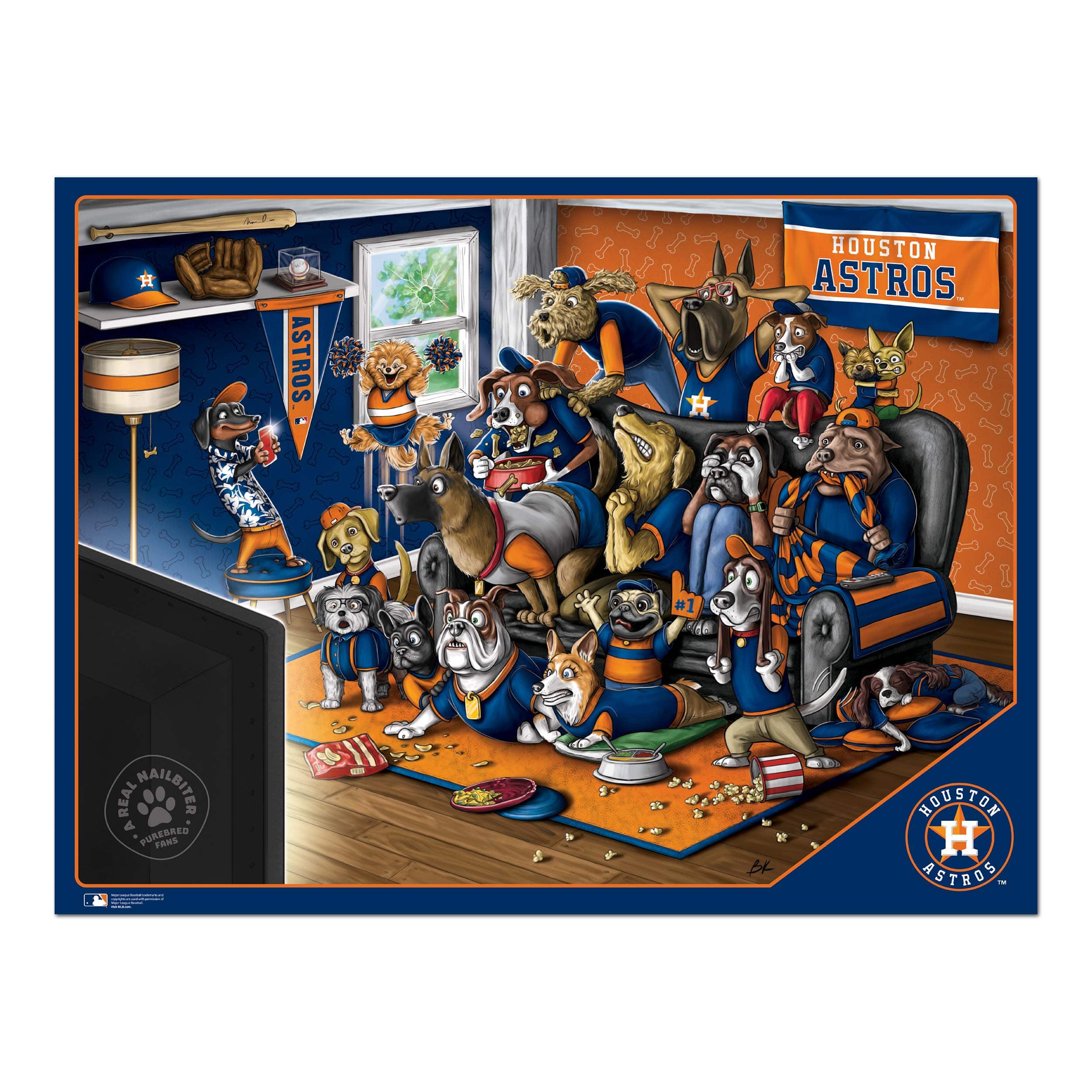 MLB Purebred Fans A Real Nailbiter 500 Piece Puzzle