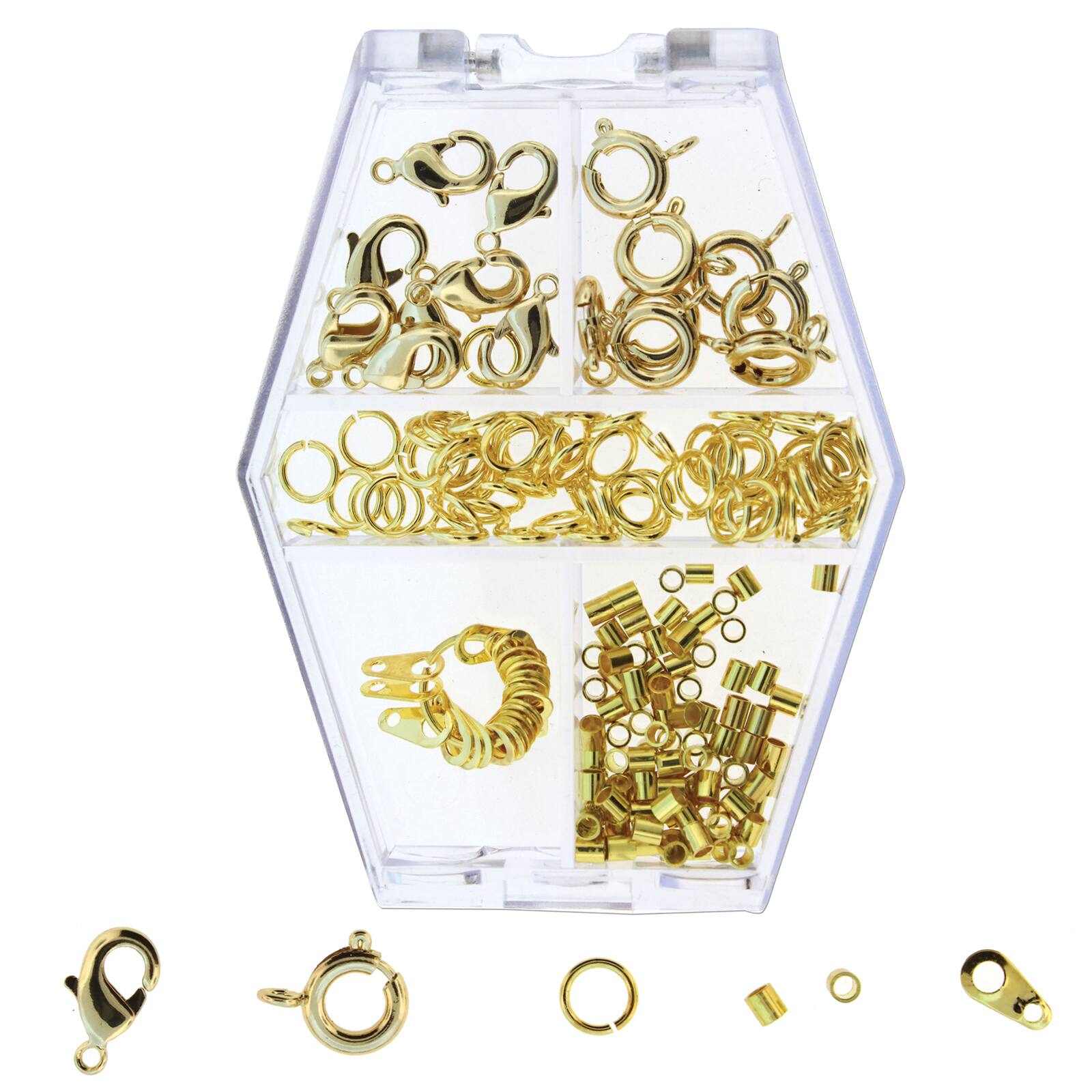 The Beadsmith® Basic Elements™ Gold-Plated Findings Assortment