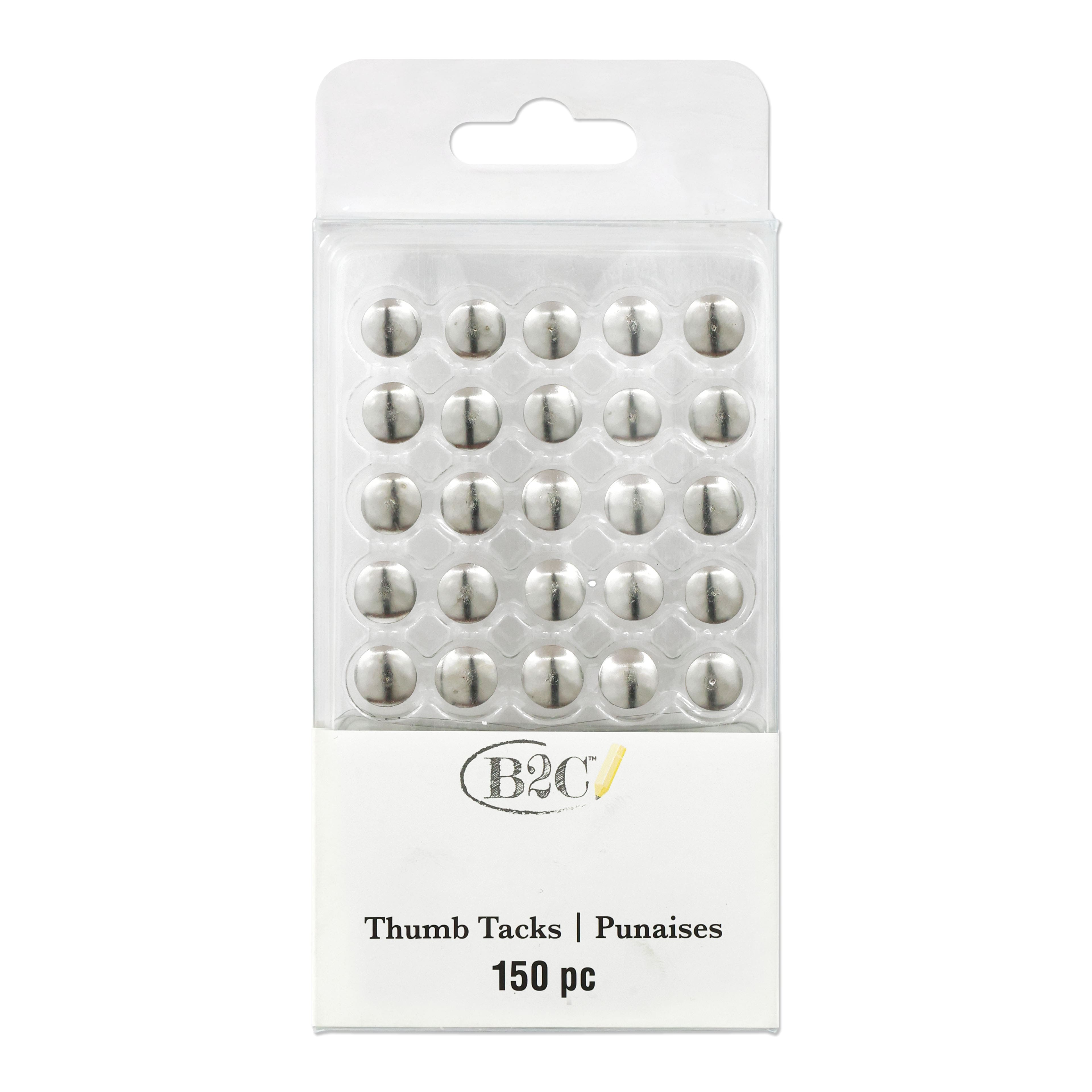 Silver Thumb Tacks by B2C® 150ct.