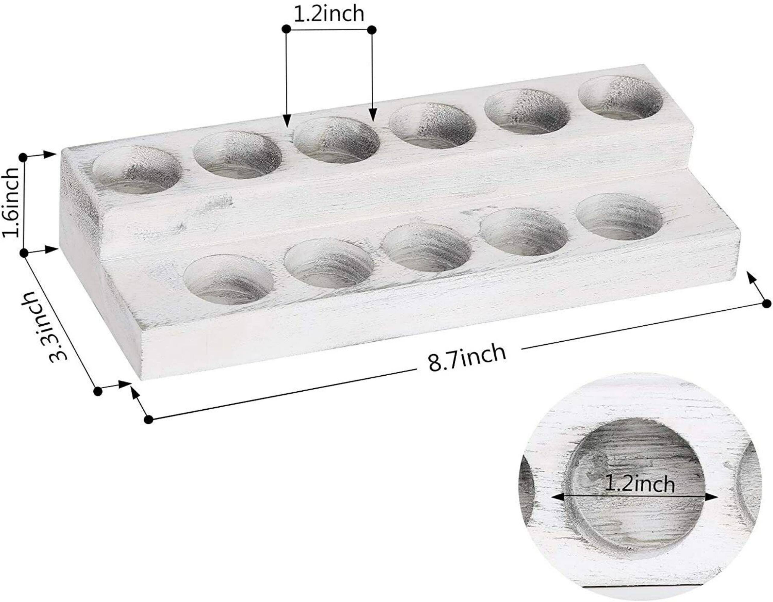 NEX&#x2122; 2-Tier White Wooden Essential Oils Display Holder, 2ct.