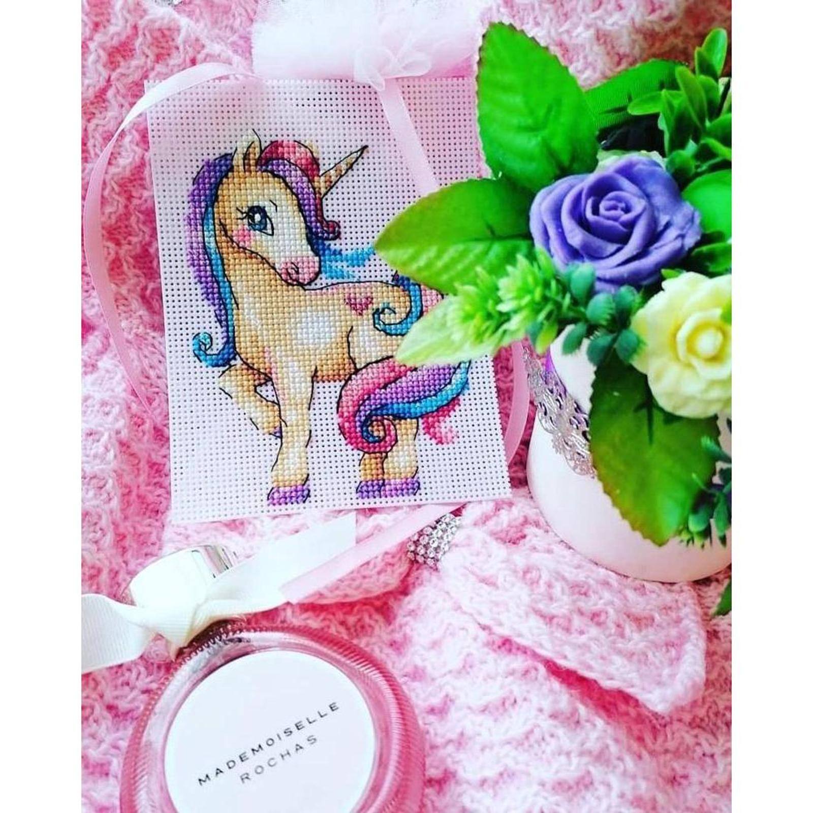 MP Studia Unicorn Plastic Canvas Counted Cross Stitch Kit