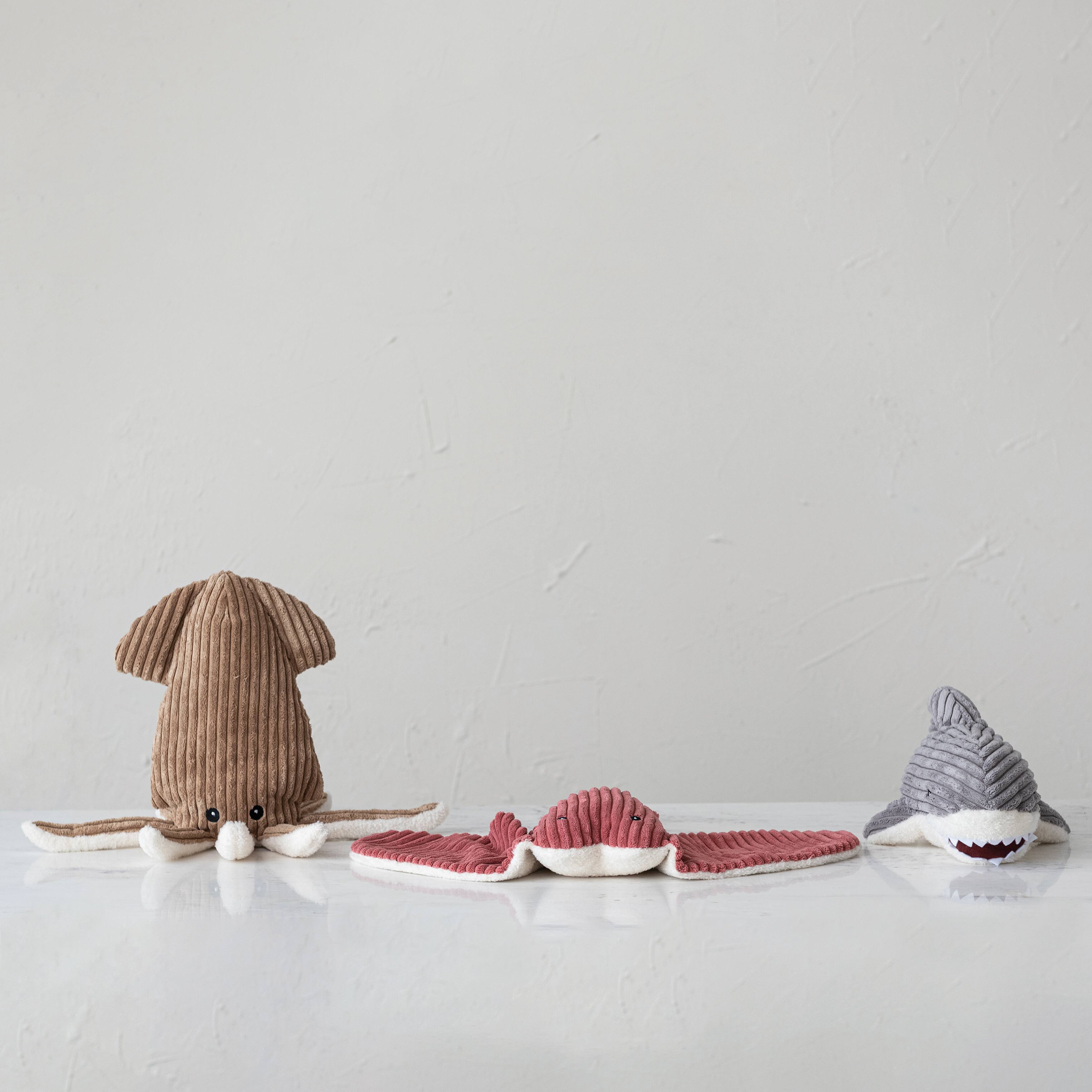 Hello Honey® 25" Rust Plush Corduroy Manta Ray