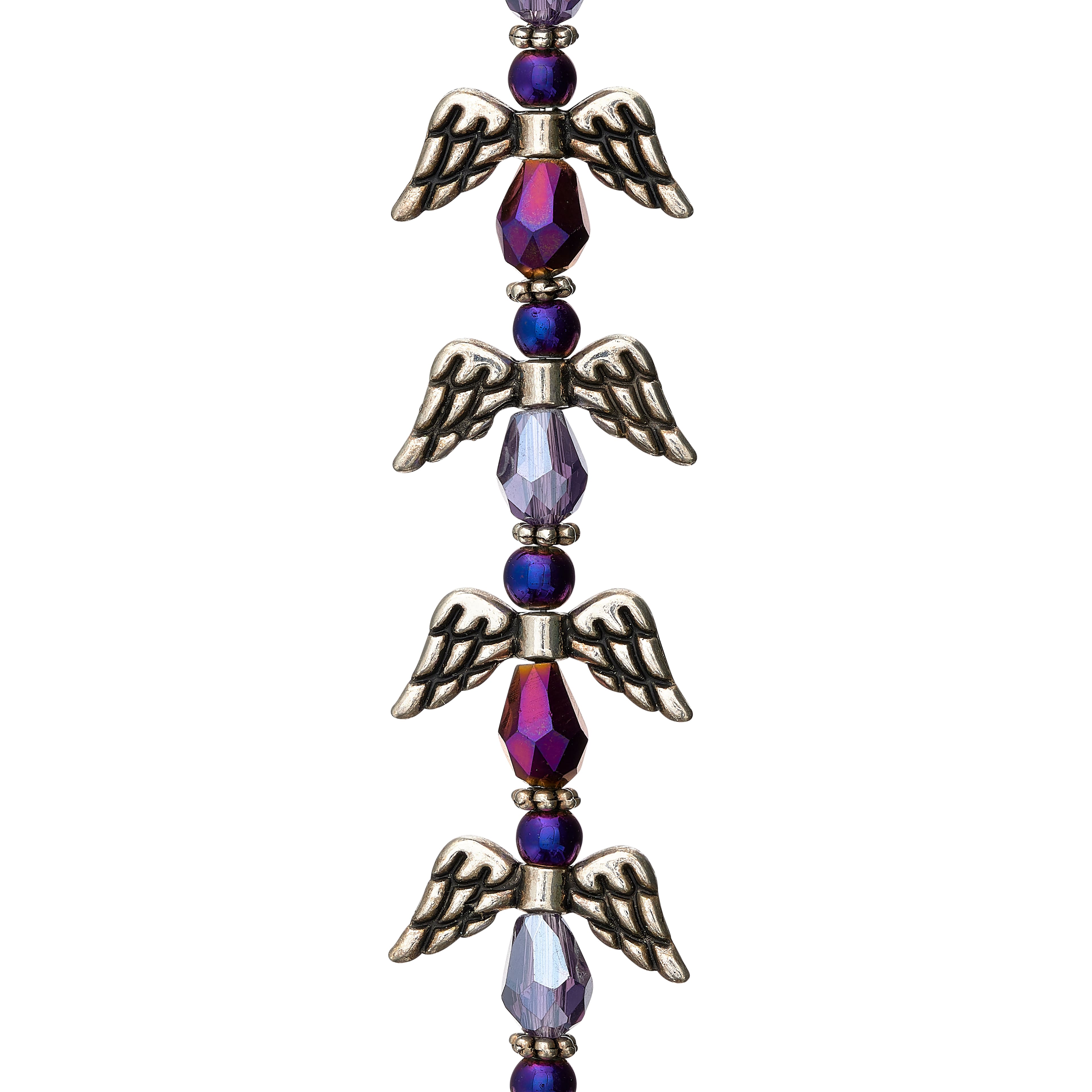 12 Pack: Glass & Metal Angel Beads by Bead Landing™