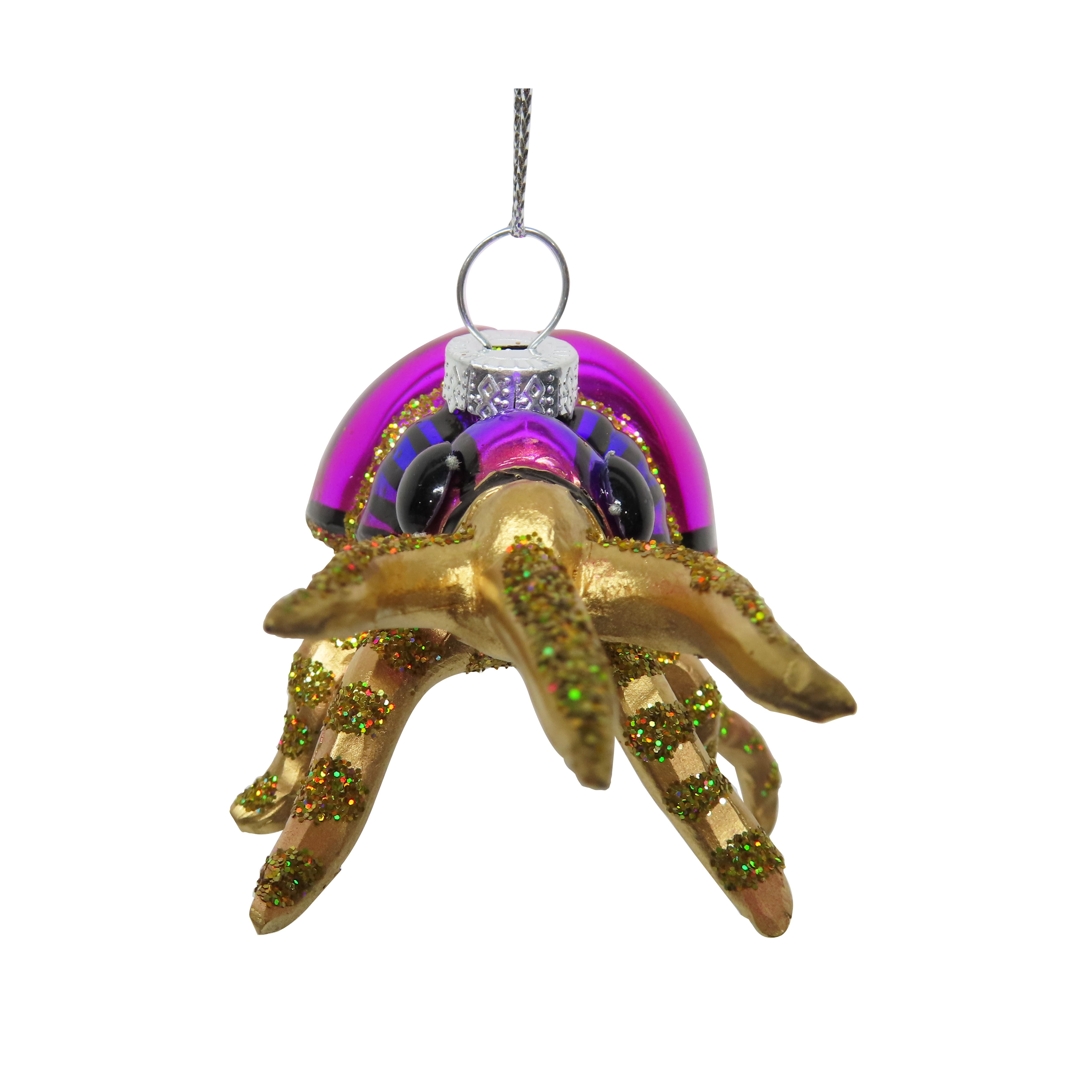 4&#x22; Purple Beetle Glass Ornament by Ashland&#xAE;