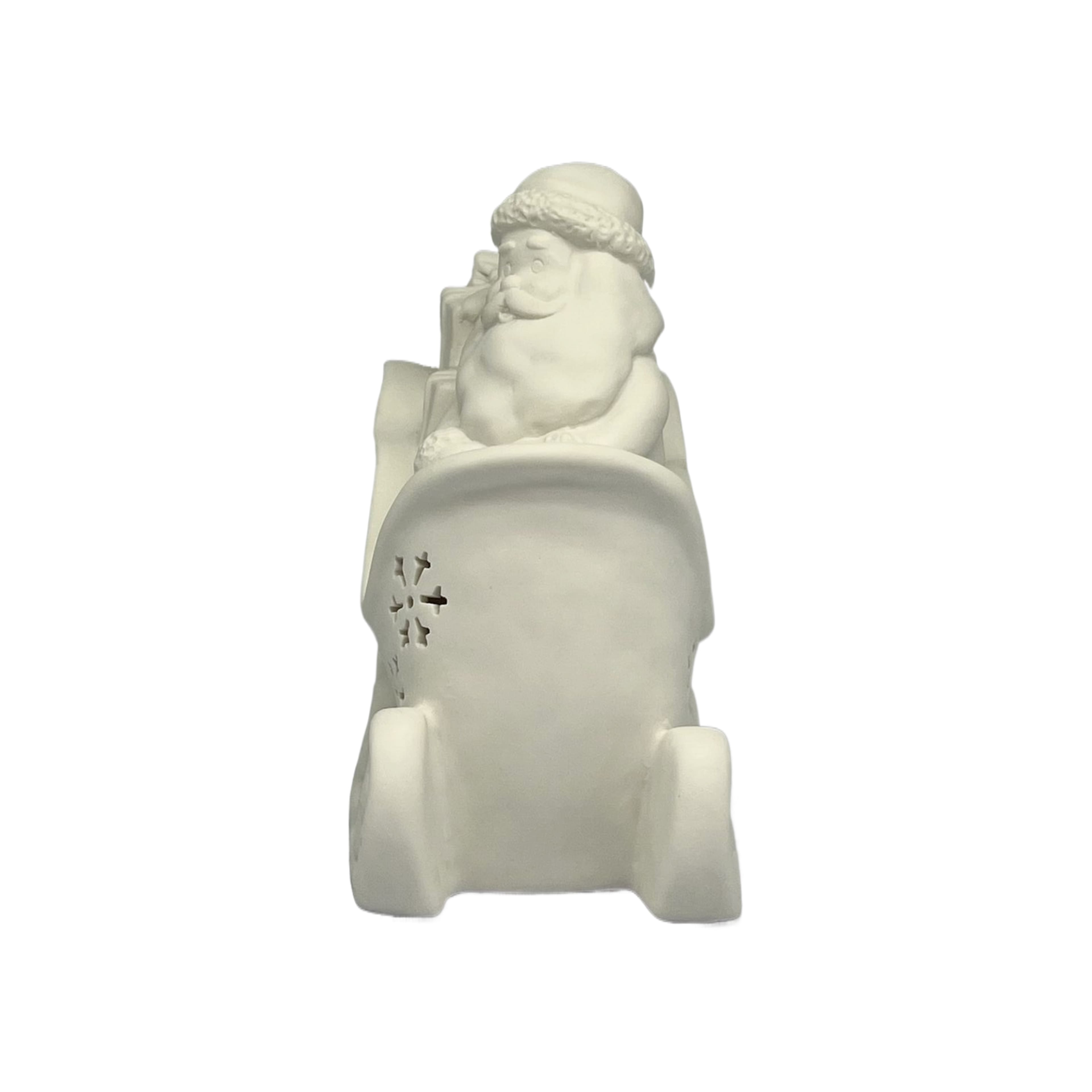 7.5&#x22; LED DIY Ceramic Santa&#x27;s Sleigh D&#xE9;cor by Make Market&#xAE;