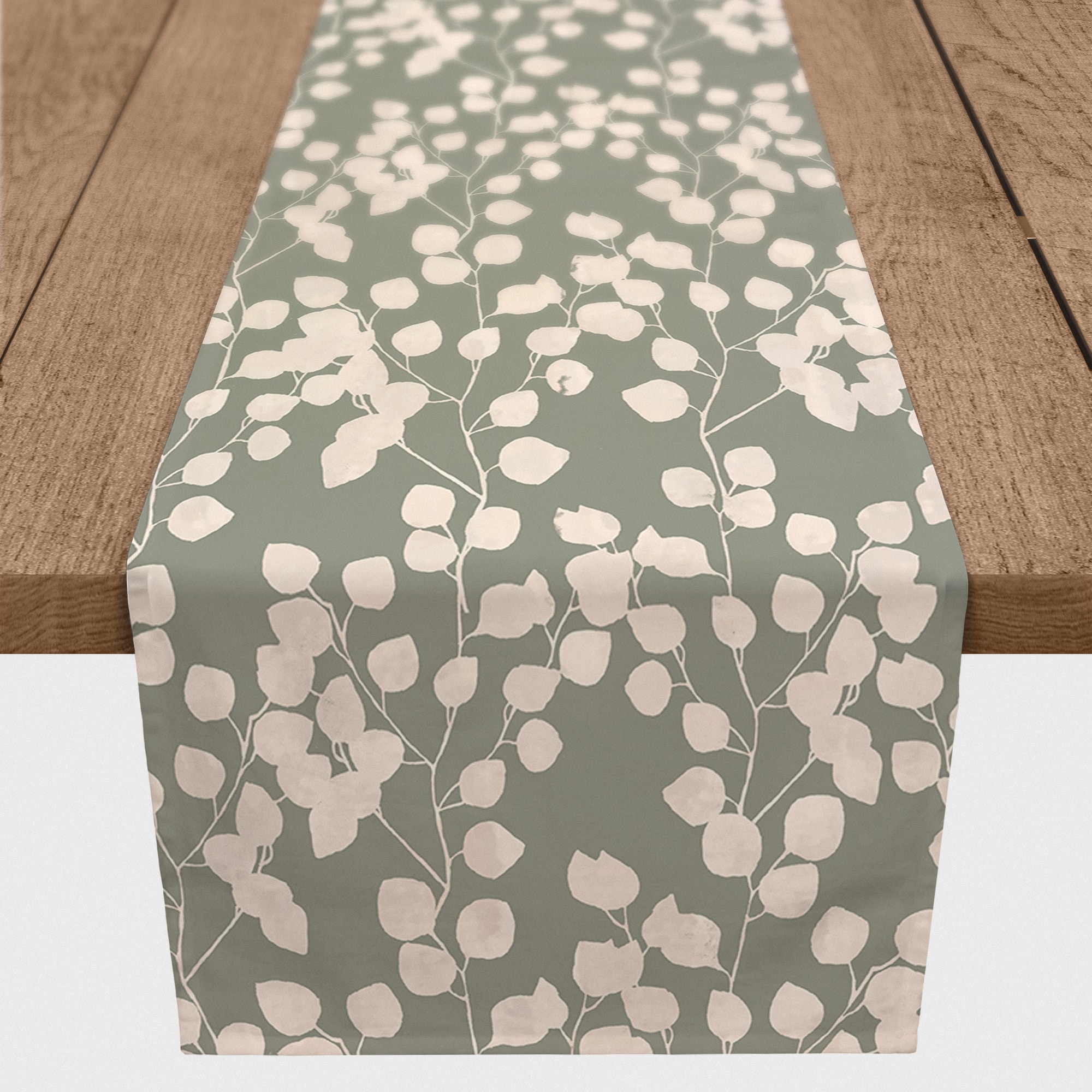 Sage Eucalyptus Cotton Twill Table Runner
