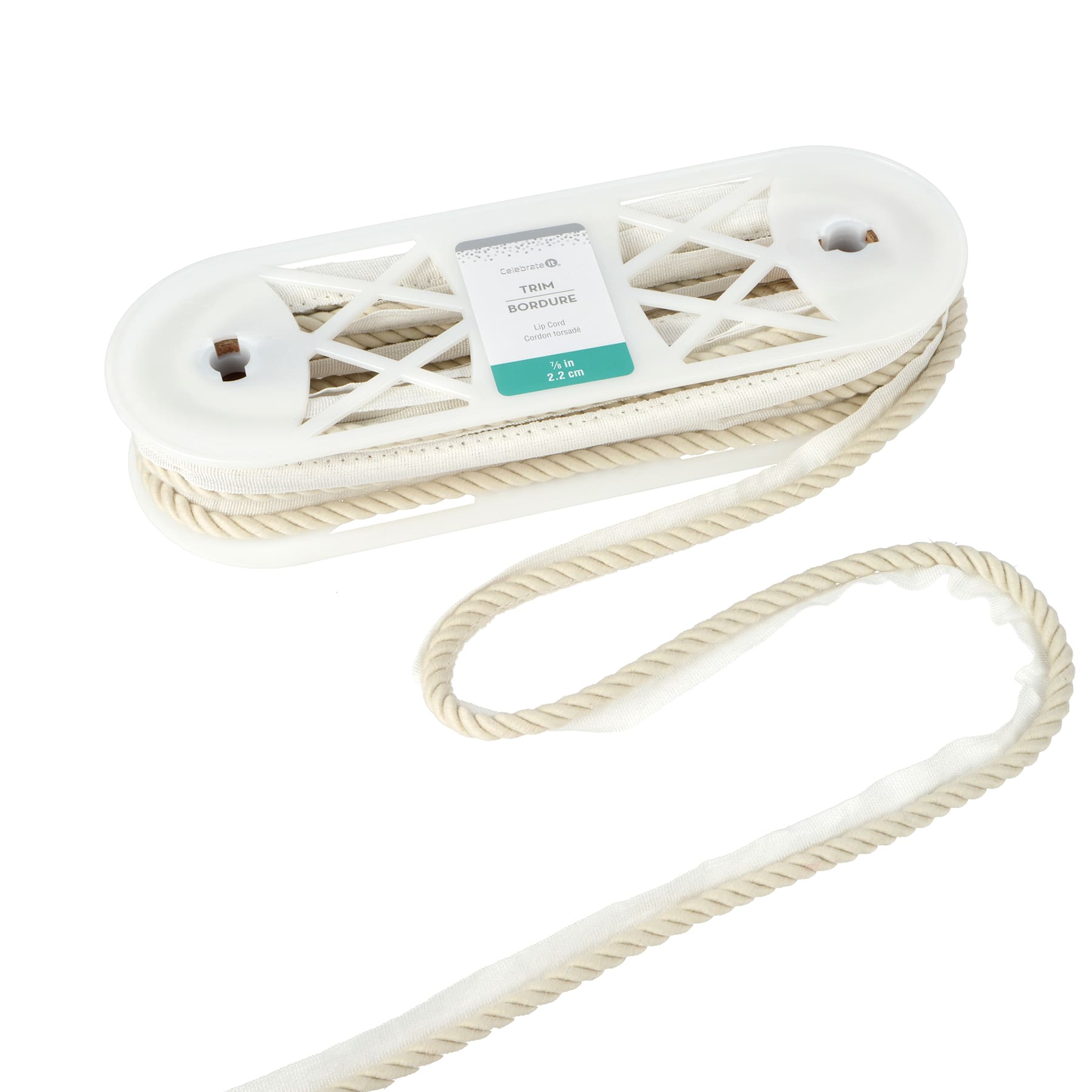 7/8&#x22; Natural White Lip Cord Trim by Celebrate It&#xAE;