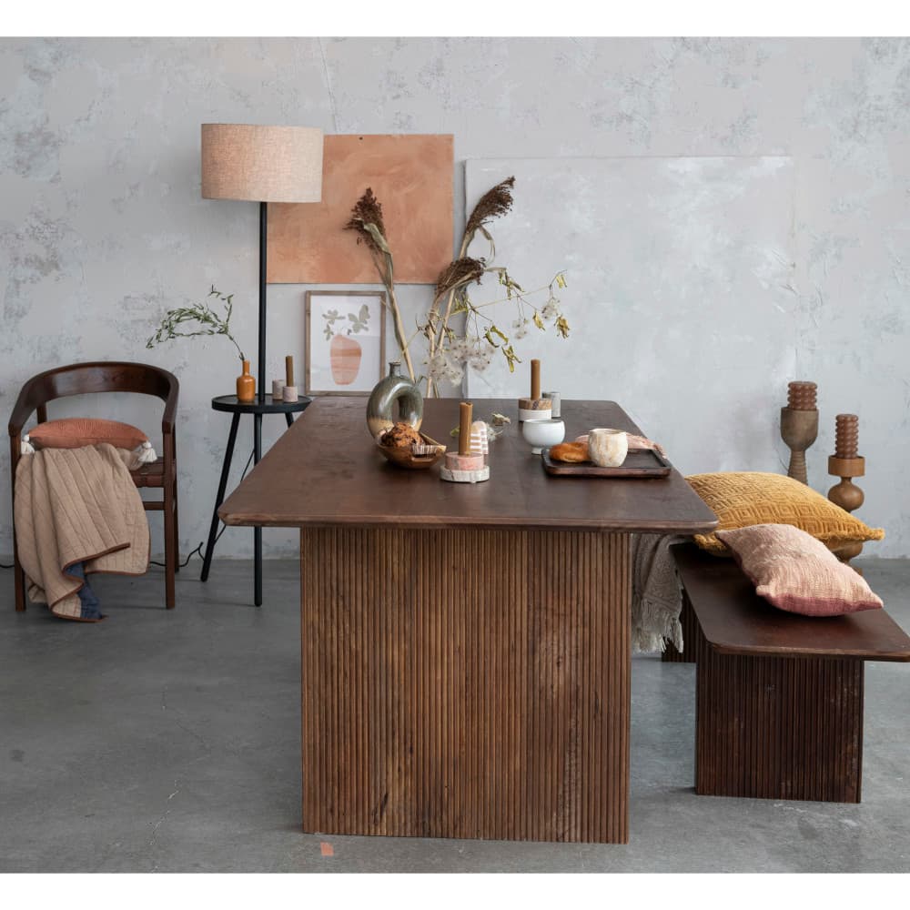 Hello Honey® Rust Woven Cotton Blend Lumbar Pillow