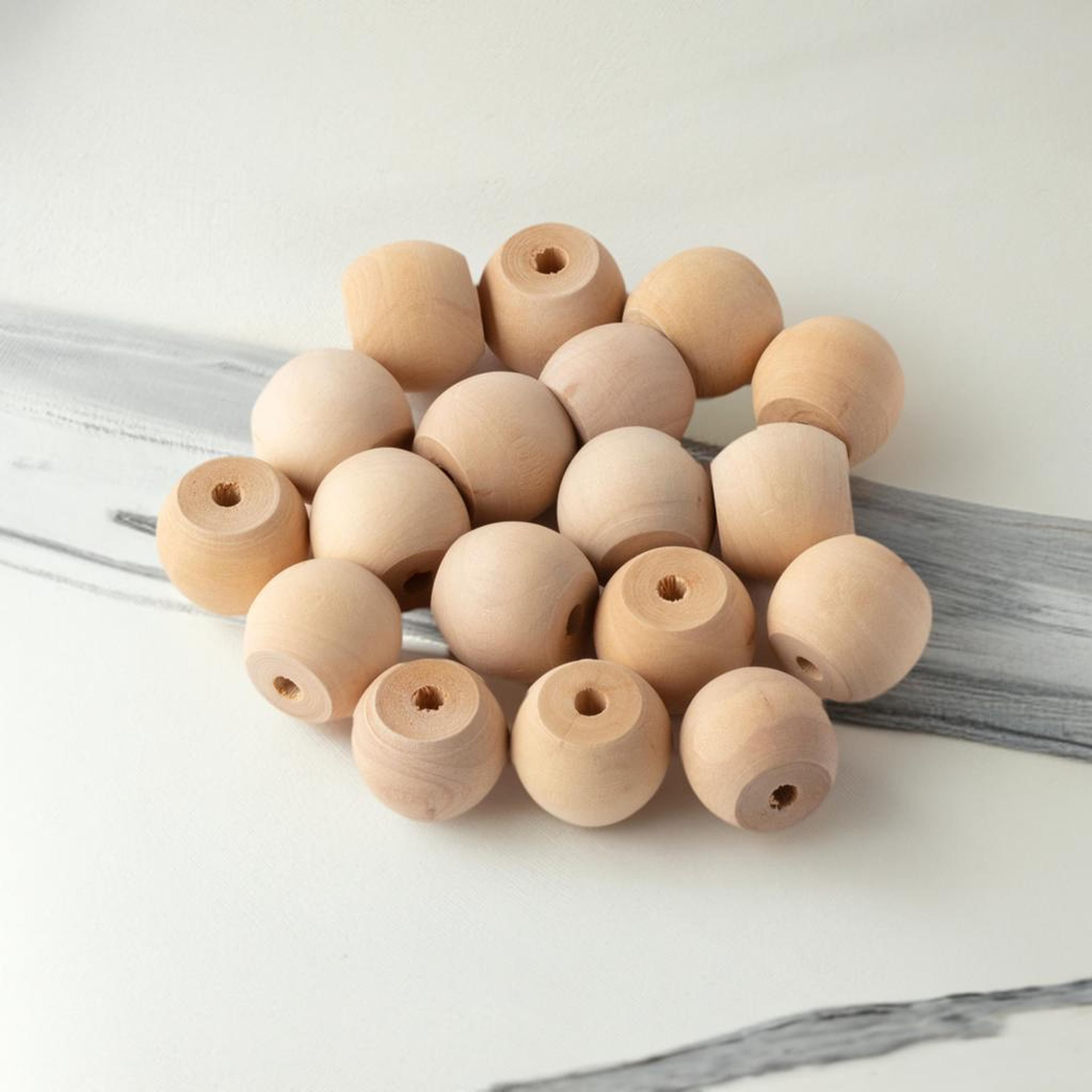 1&#x22; Round Wood Beads, 18ct. by Make Market&#xAE;