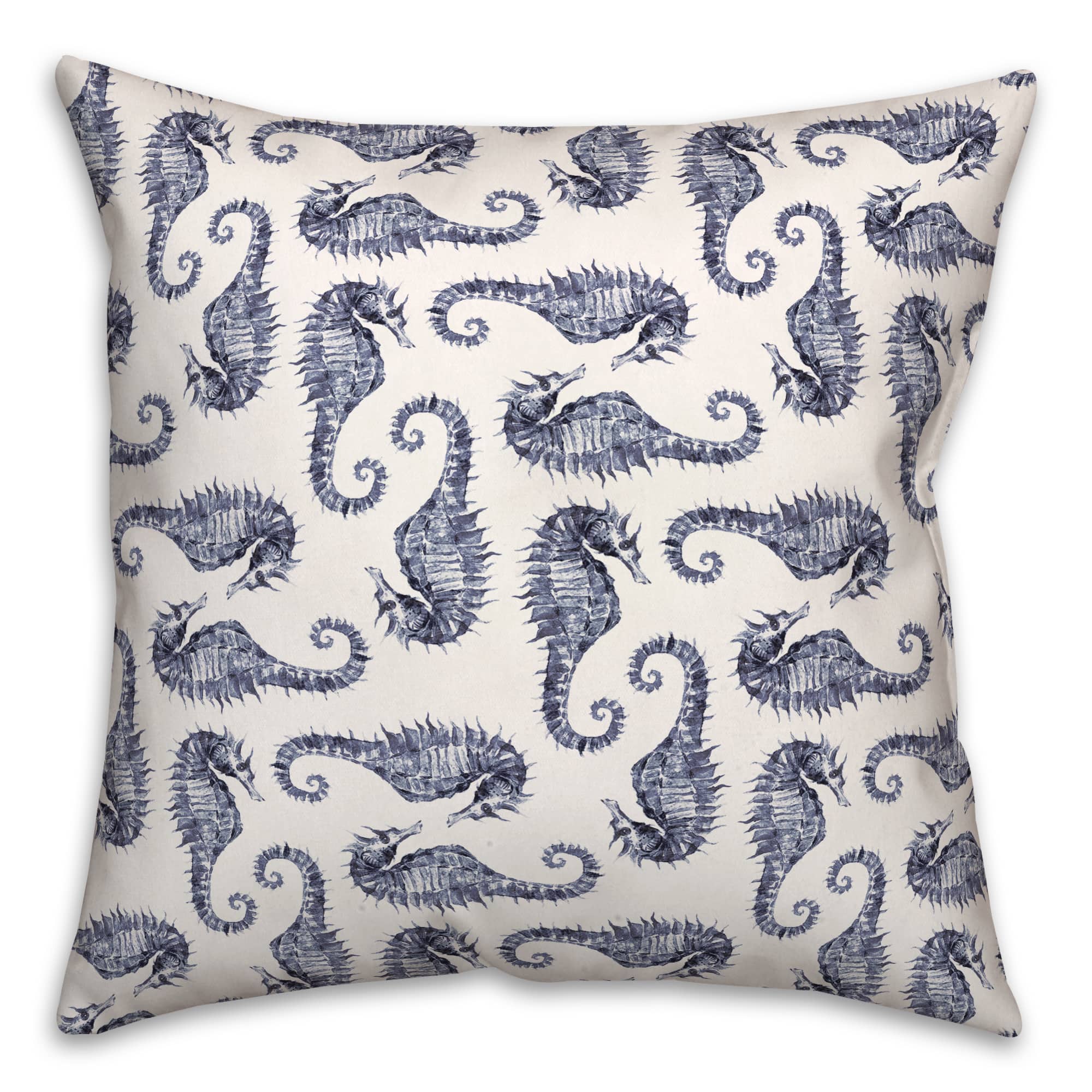 Seahorse Pattern 18" x 18" Indoor / Outdoor Pillow