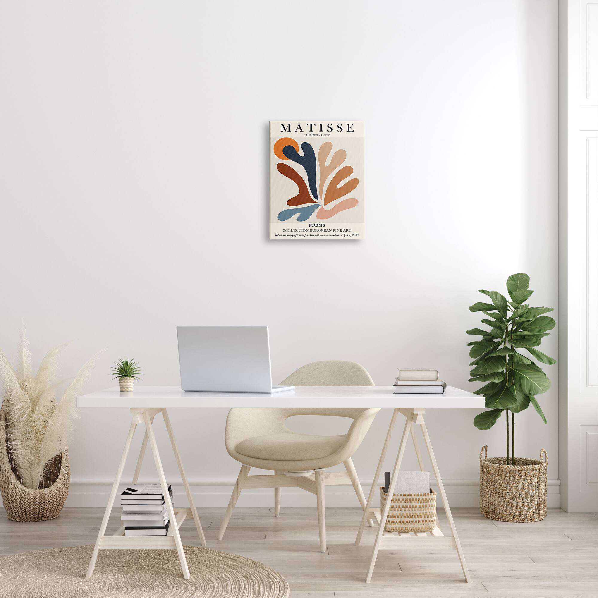 Stupell Industries Matisse Abstract Cut Out Forms Traditional Painting  Canvas Wall Art