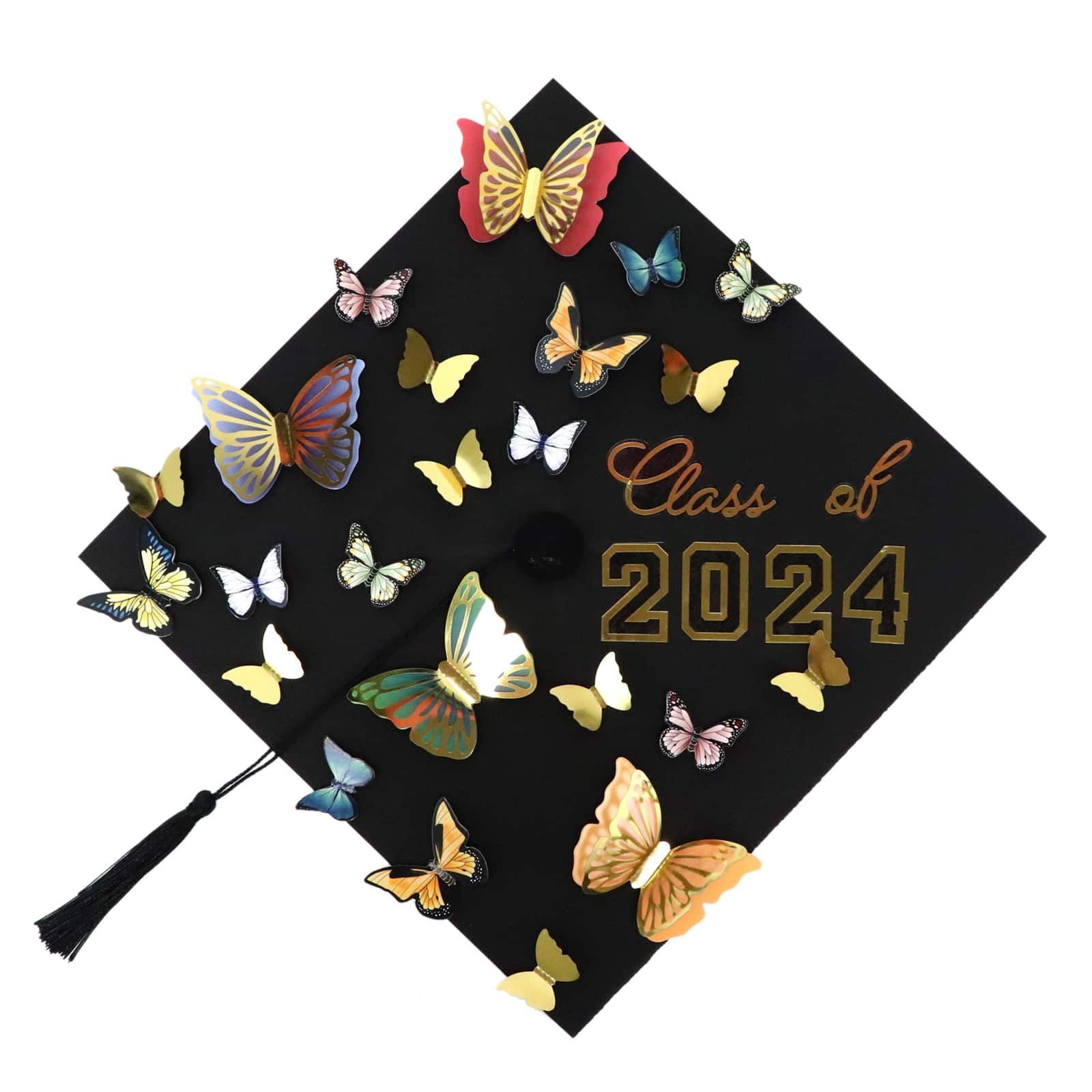 Gold Butterfly Graduation Cap Stickers by Recollections&#x2122;