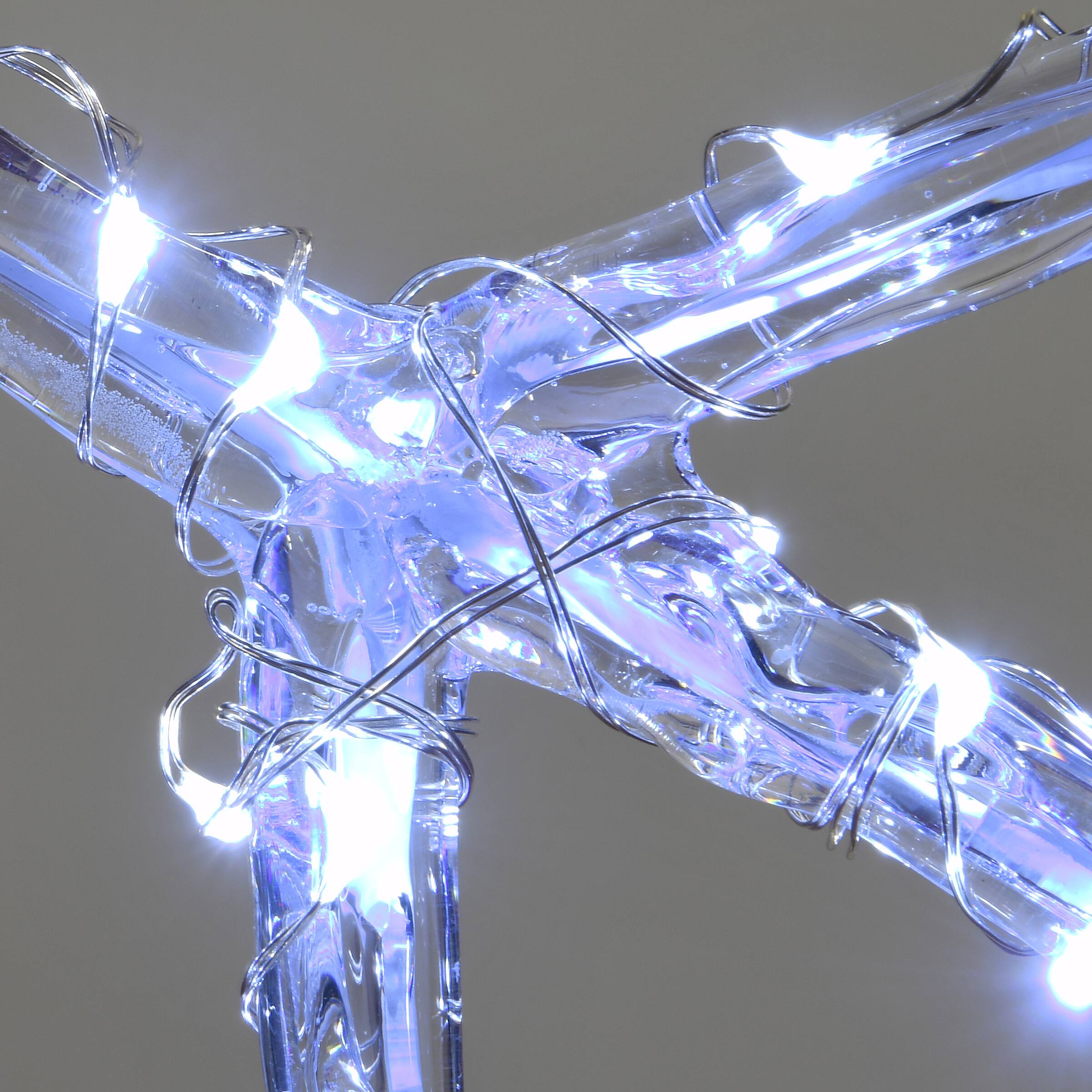LED Ice Crystal Snowflakes Set