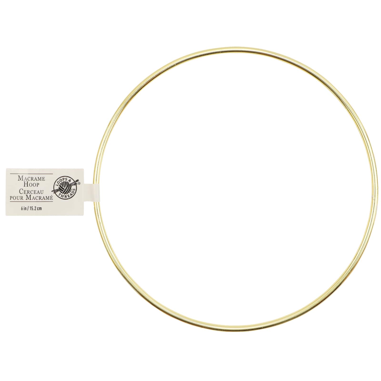 36 Pack: Macramé Brass Ring by Loops & Threads®