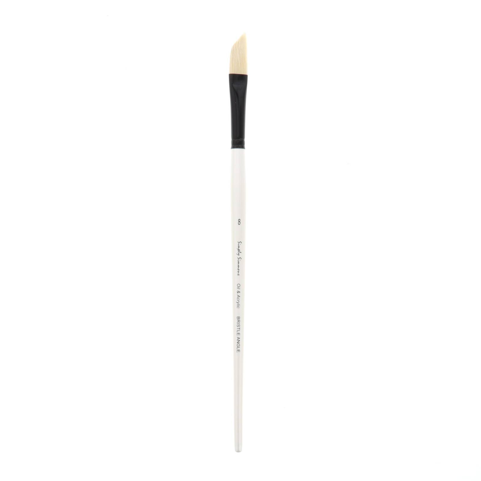 Simply Simmons Long Handle Bristle Angle Shader Brush Michaels