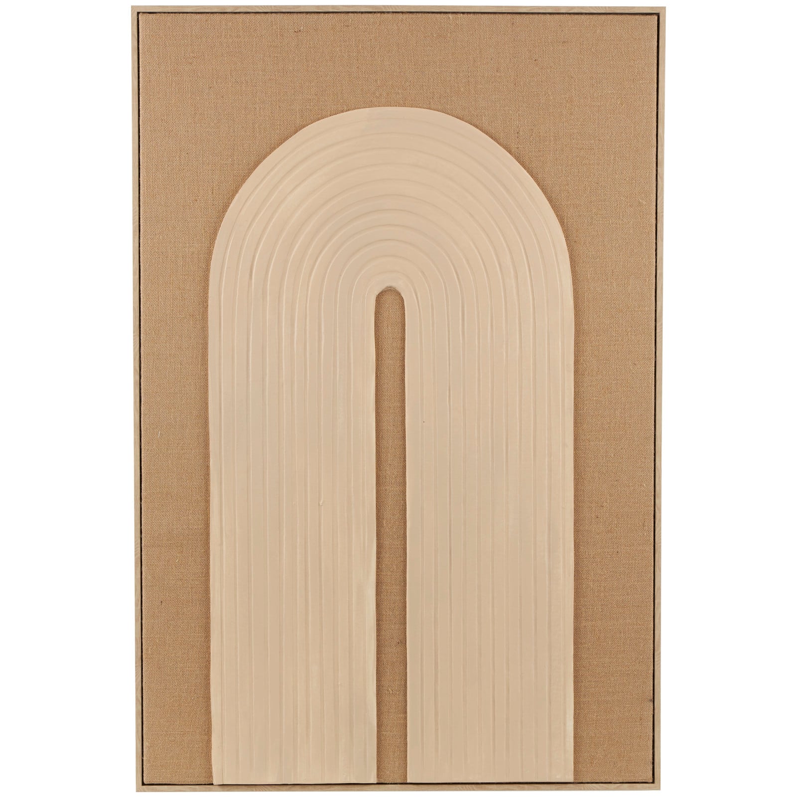 Brown Polyester Geometric Home Wall Decor with Tan Layered Arch