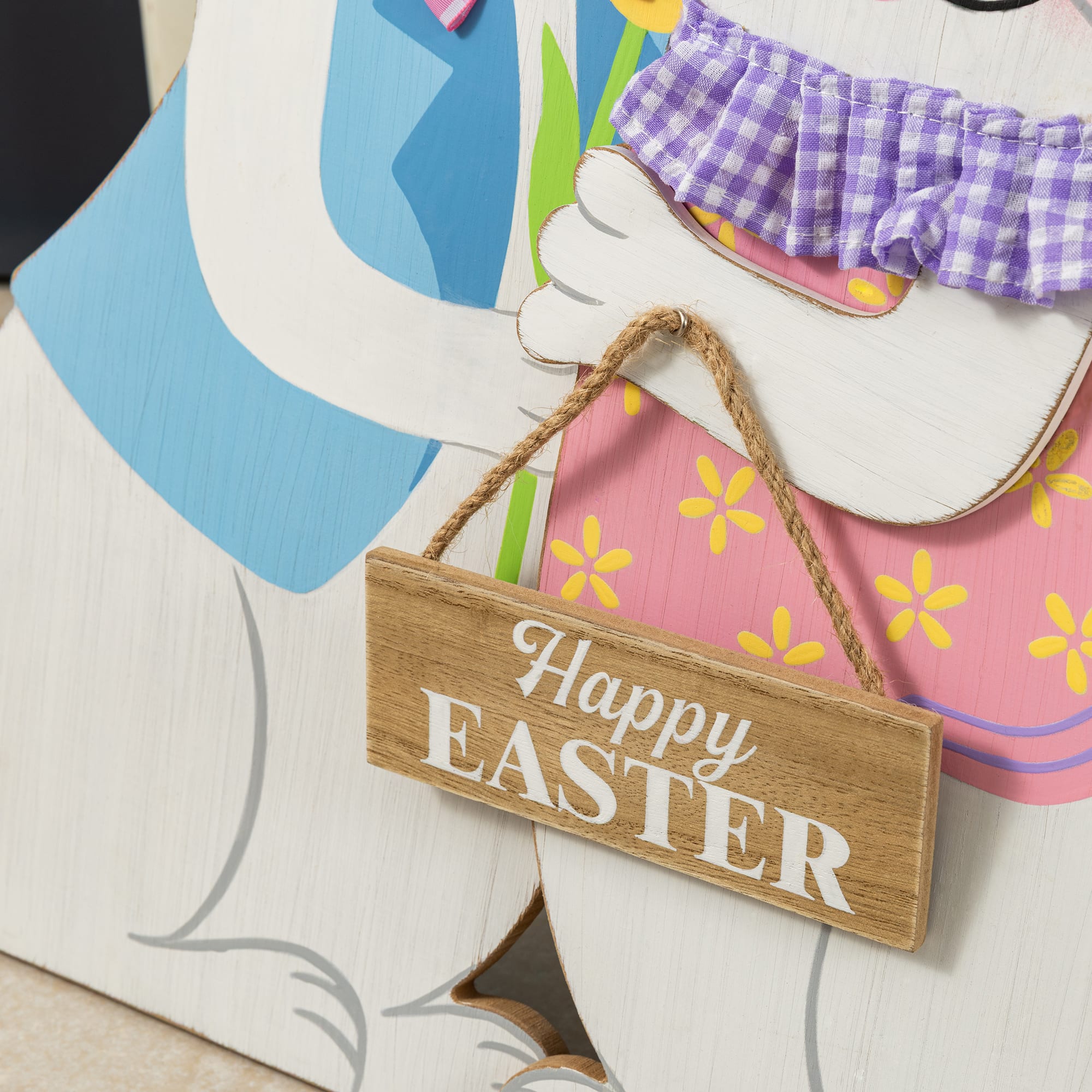 Glitzhome® 24" Easter Wooden Bunny Porch Decor Set
