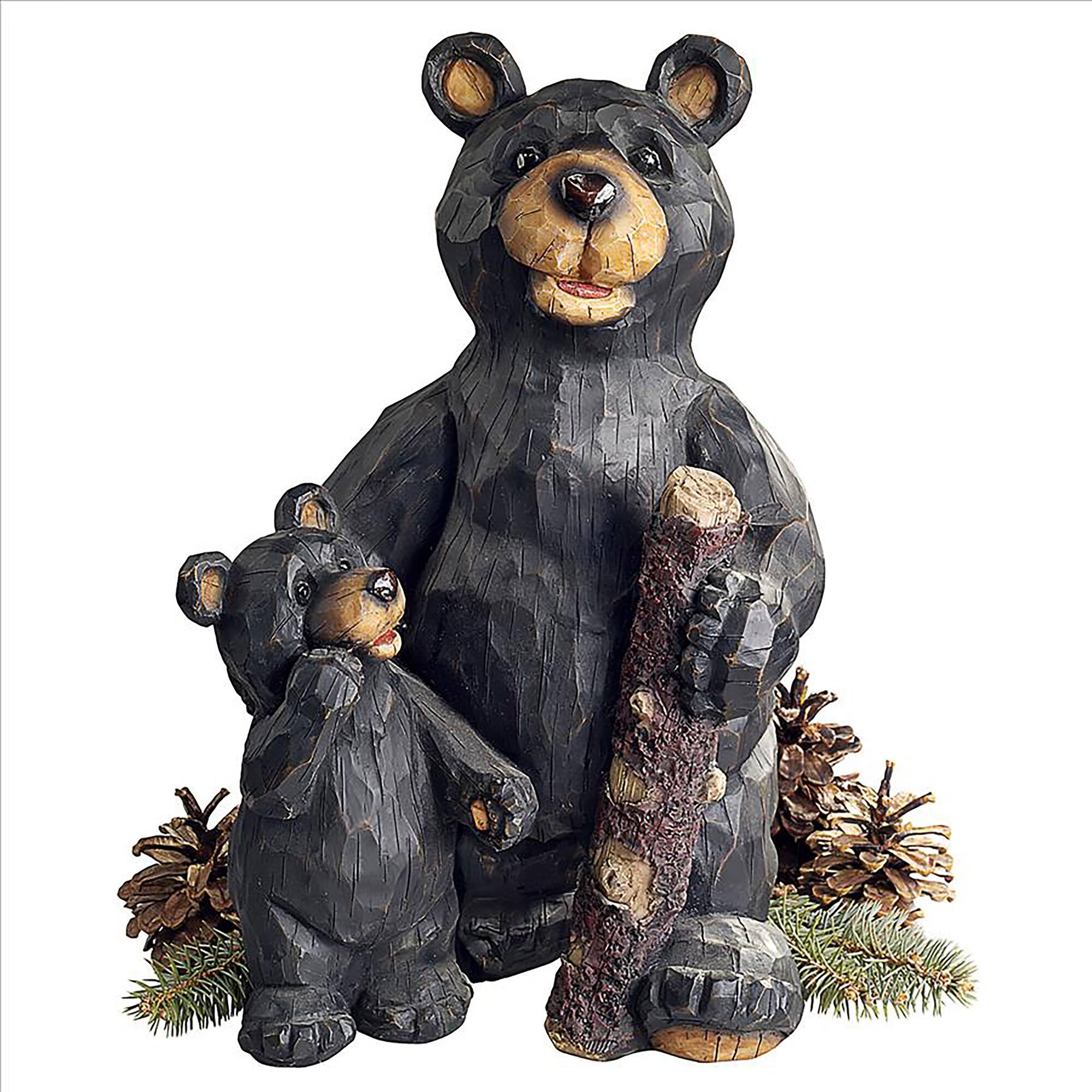 Design Toscano 15.5" Black Forest Bear Pair Sculpture