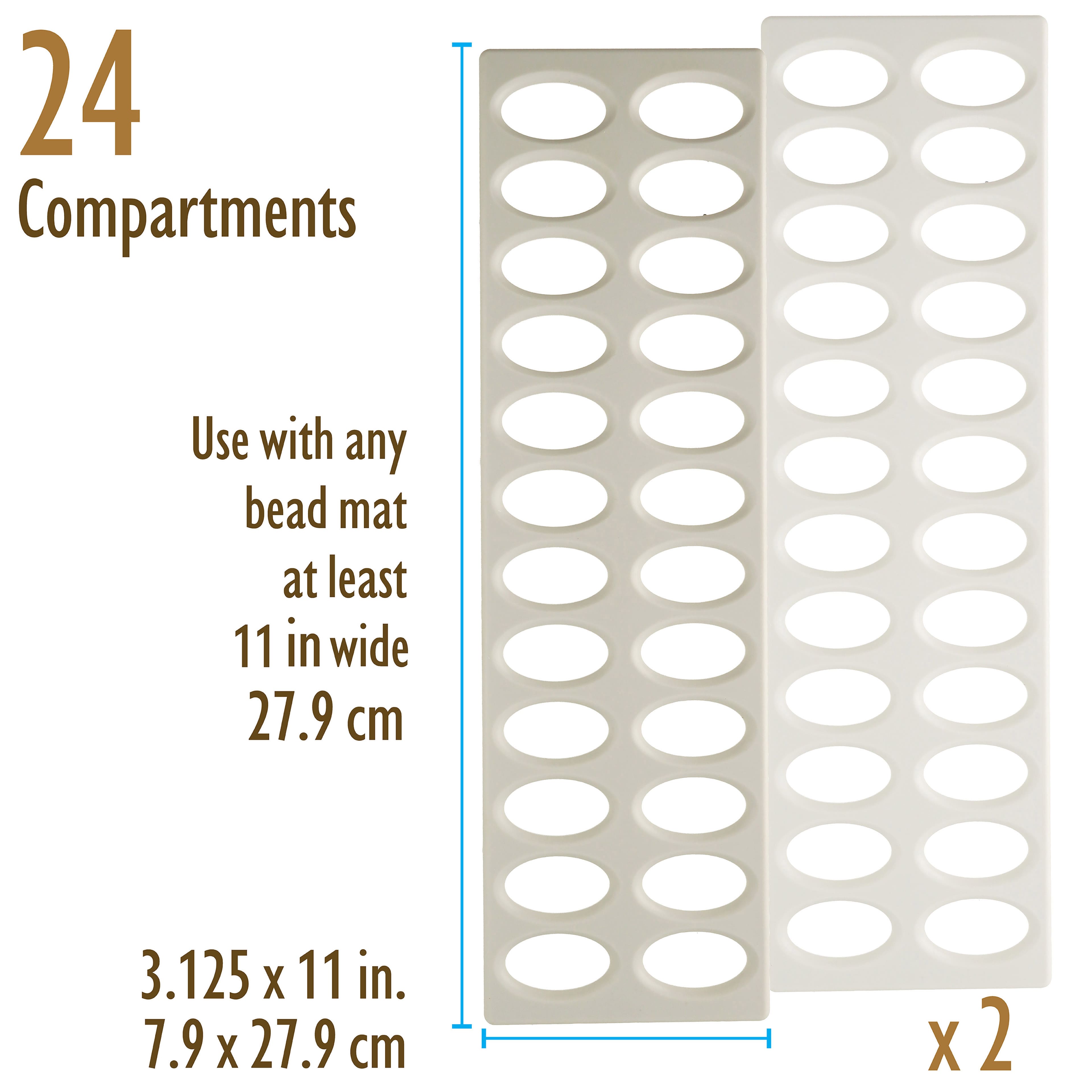 The Beadsmith&#xAE; BASIC elements&#x2122; 24-Hole Seed Bead Sorters, 2ct.