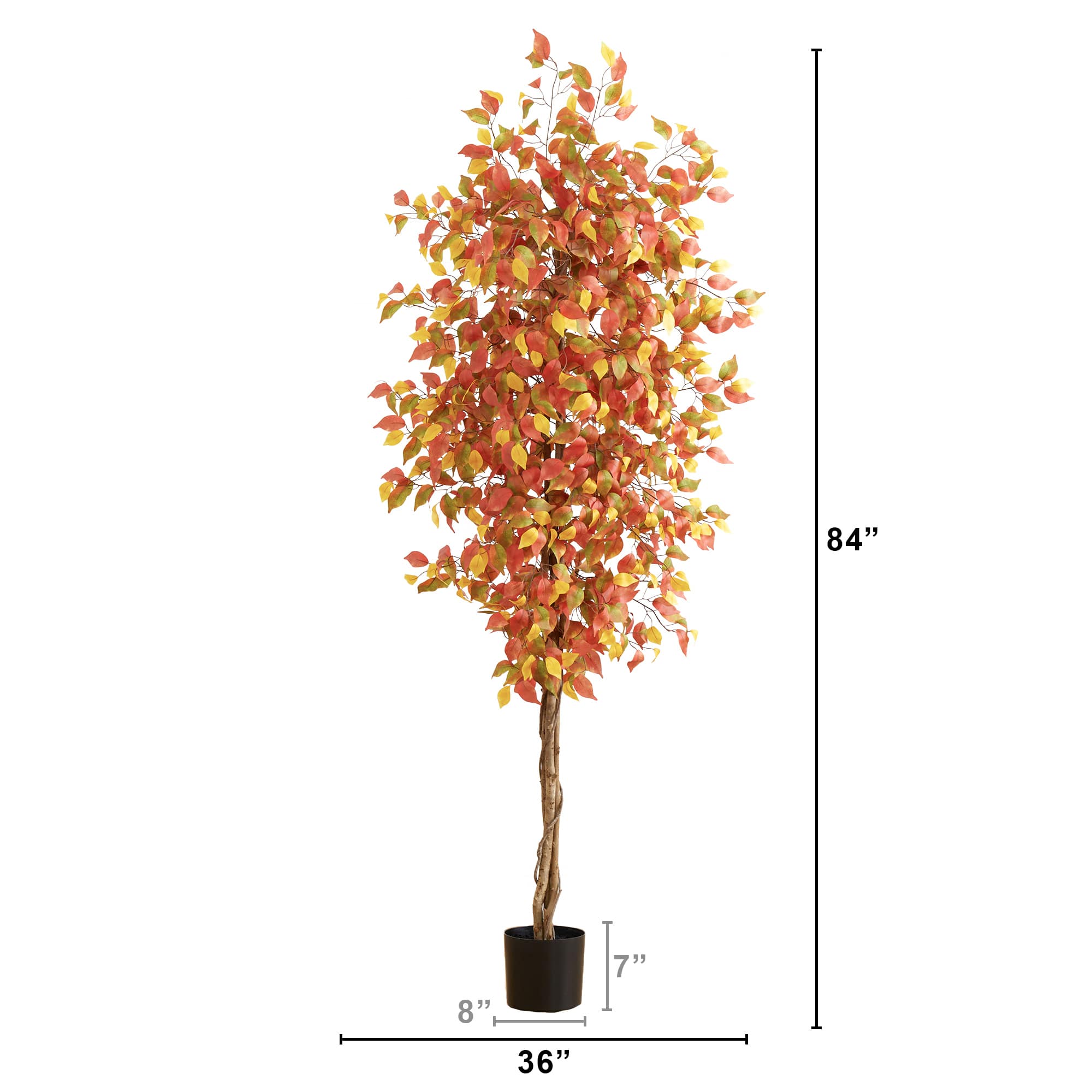 7ft. Autumn Ficus Artificial Fall Tree