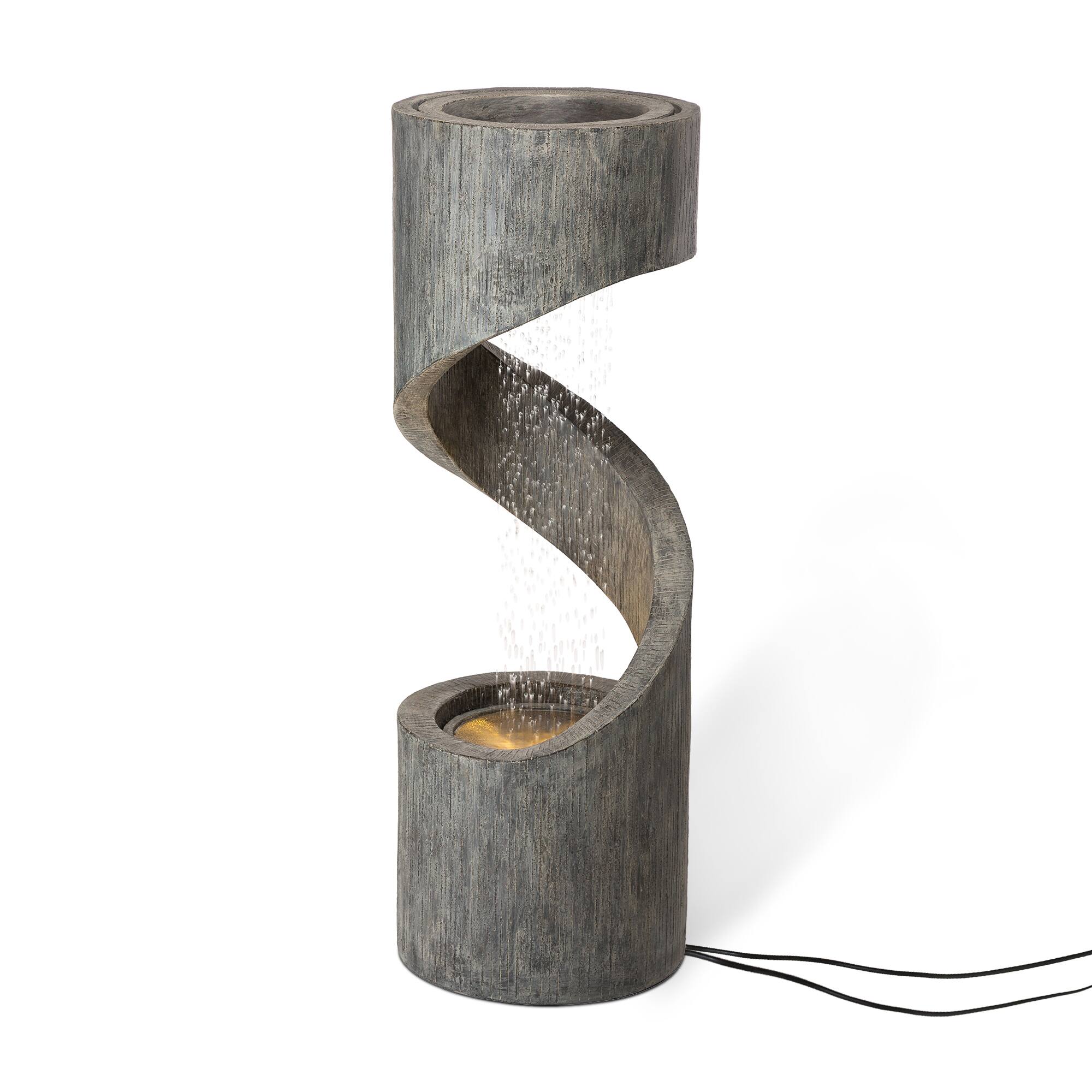 Glitzhome® 3.5ft. Curving Shaped Outdoor LED Fountain