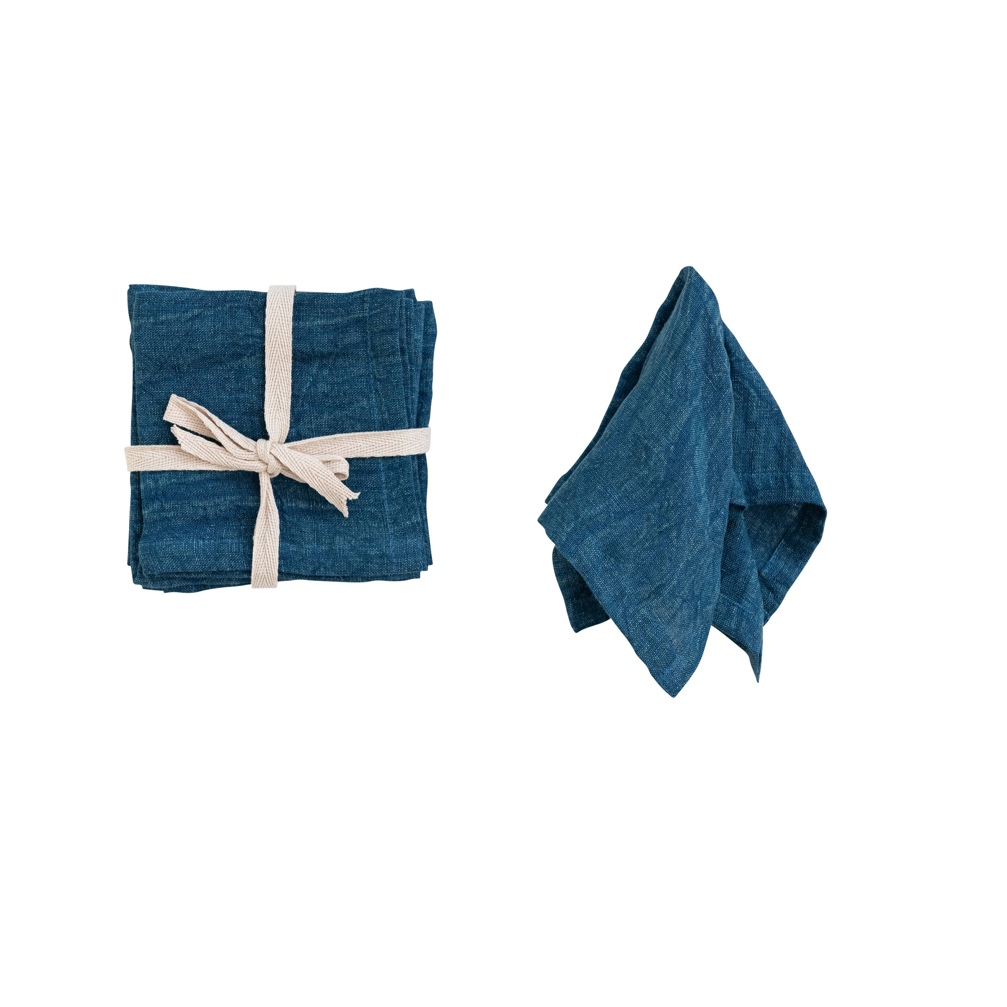 Hello Honey® 10" Square Stonewashed Linen Cocktail Napkins, 4ct.