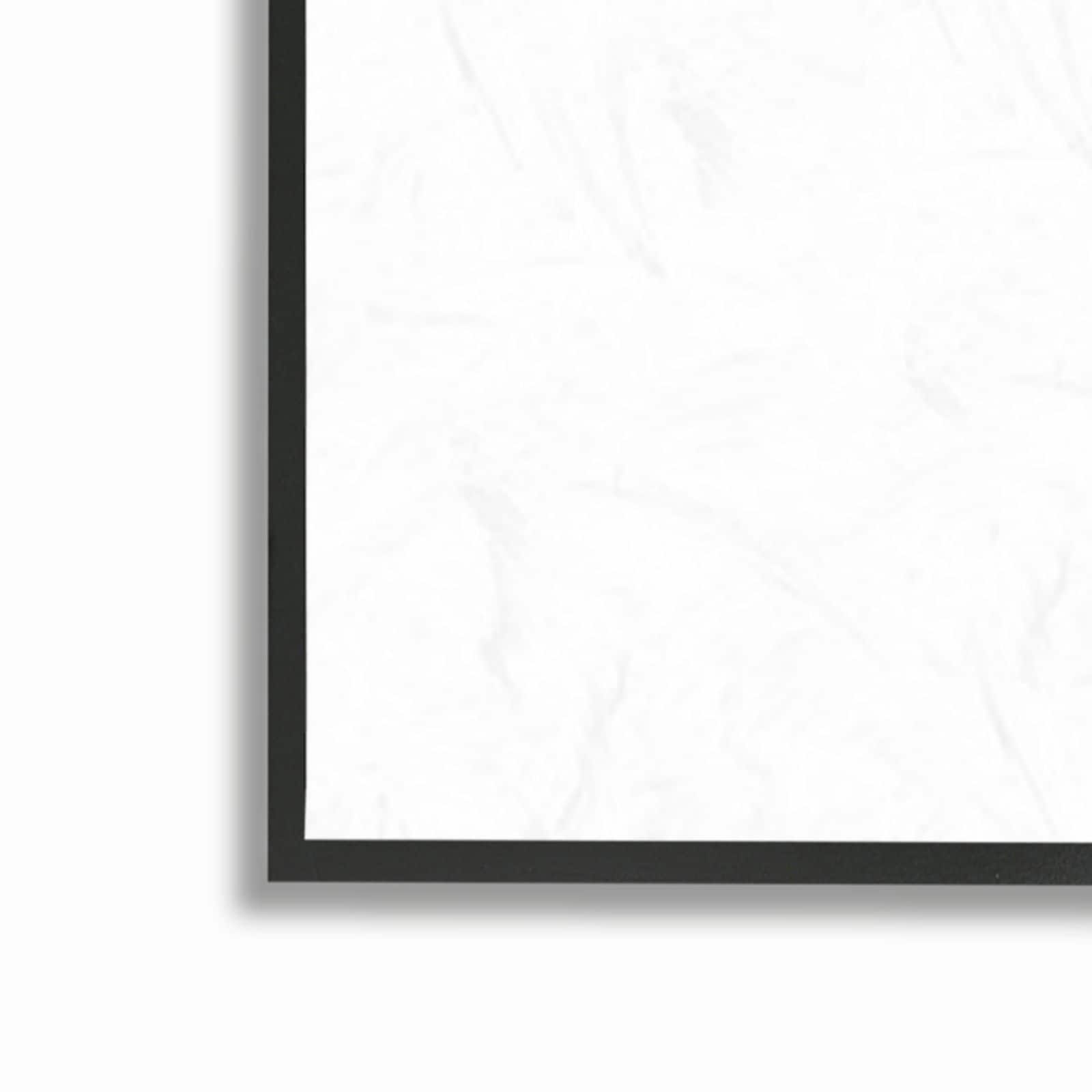 Stupell Industries Bathroom Word Search Puzzle Black Framed Print