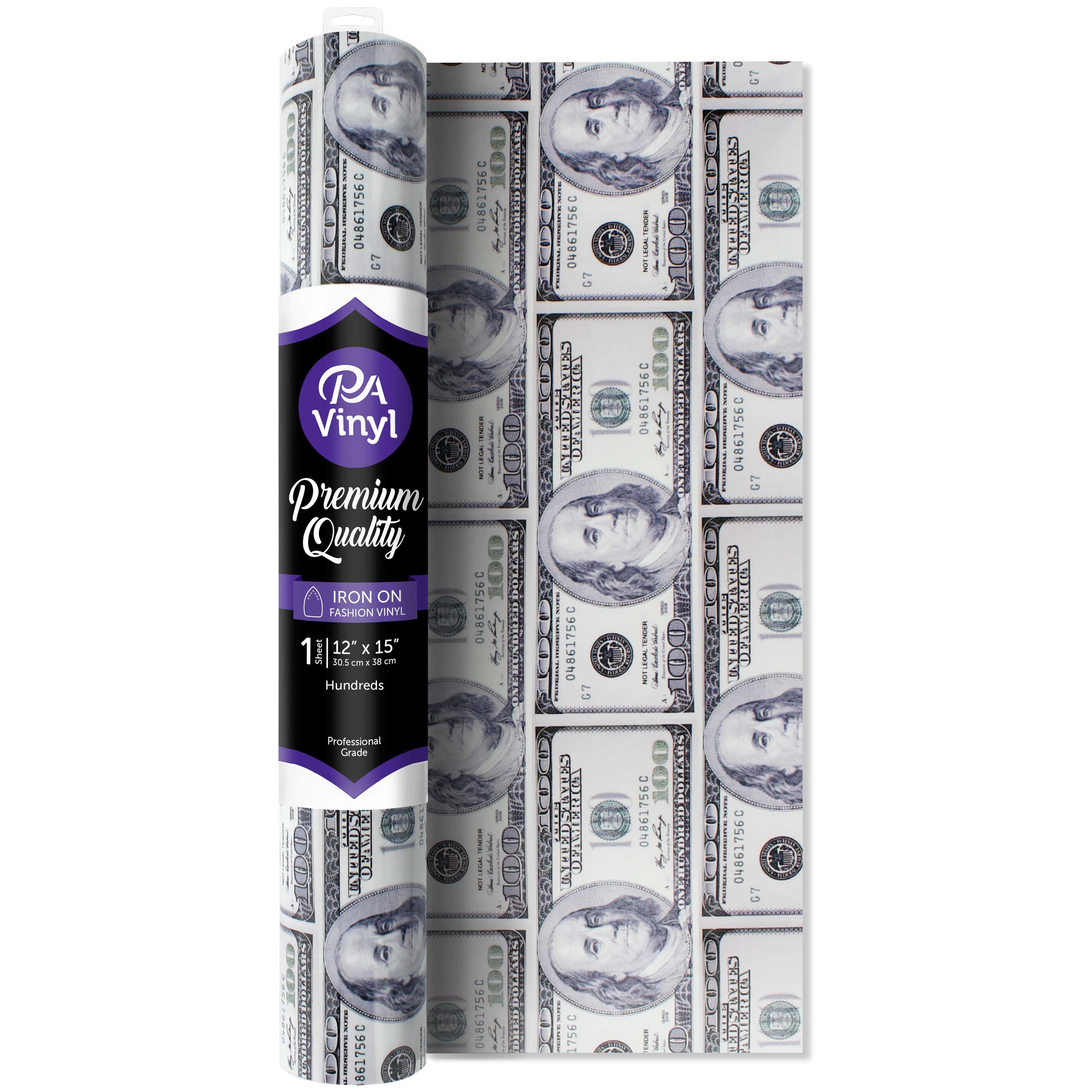 PA Vinyl Roll Hundreds Iron On Vinyl